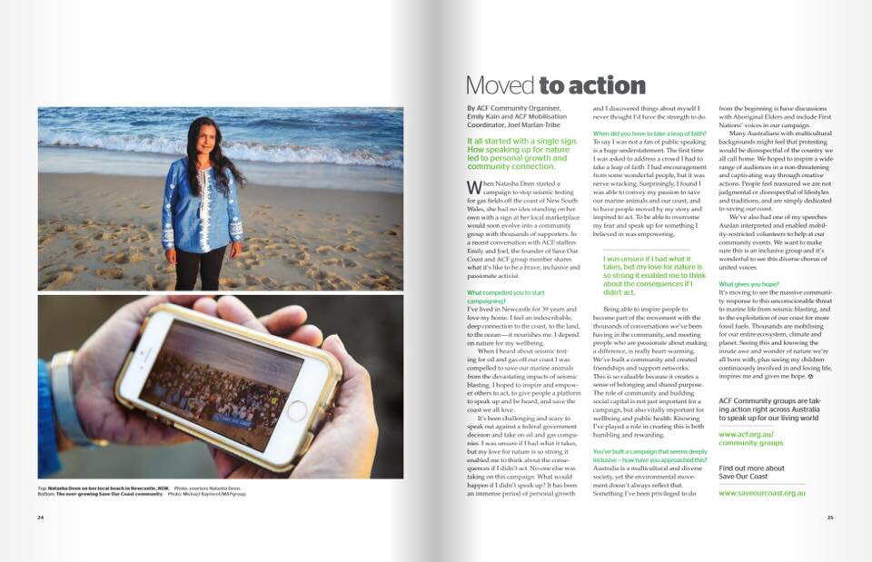 6 November 2019 - One of my images I was commissioned for in this edition of Habitat - the bi yearly magazine of the Australian Conservation Foundation.