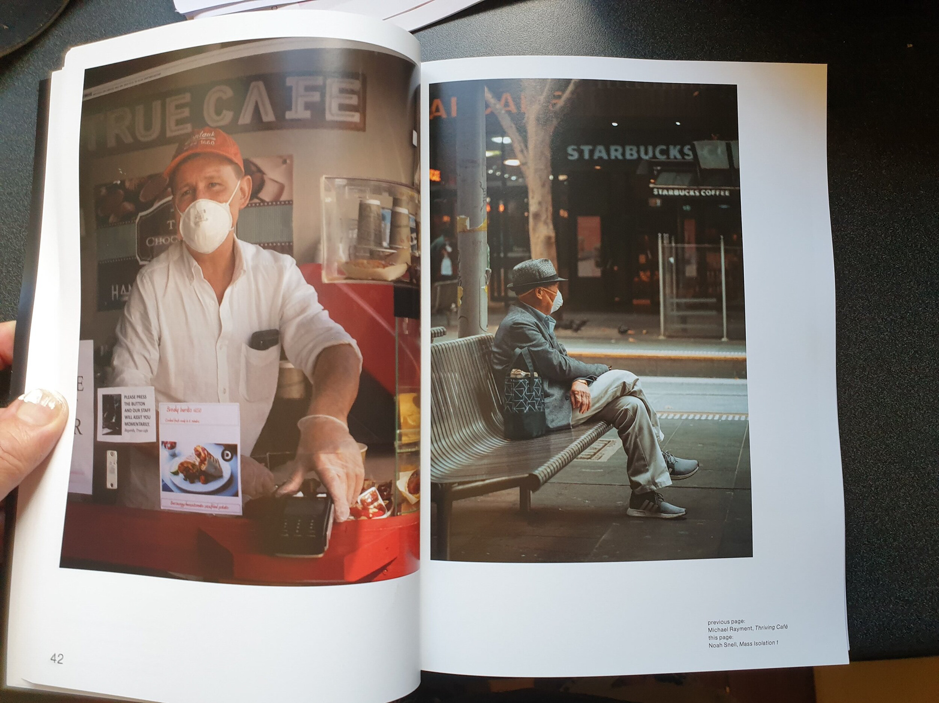 27 March 2021 - My copy of Mass Isolation Australia 2020 - A visual archive with one of my images published in it (left side).