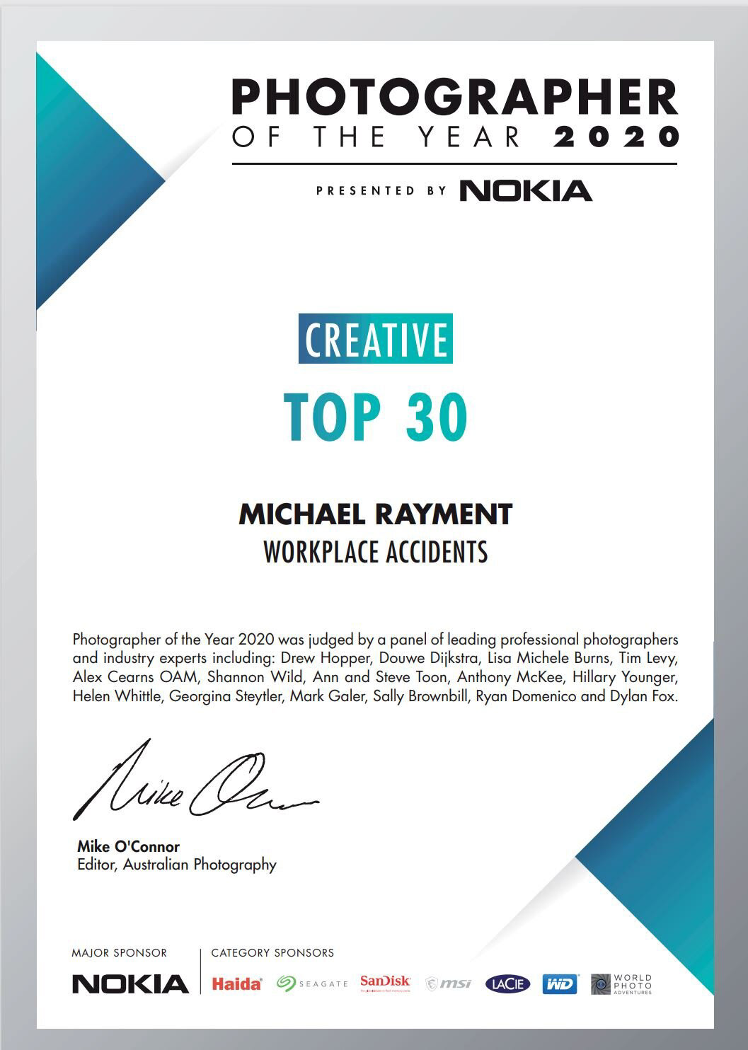 29 January 2021 - Four Highly Commended and a Top 30 in the Australian Photographer of the Year Awards