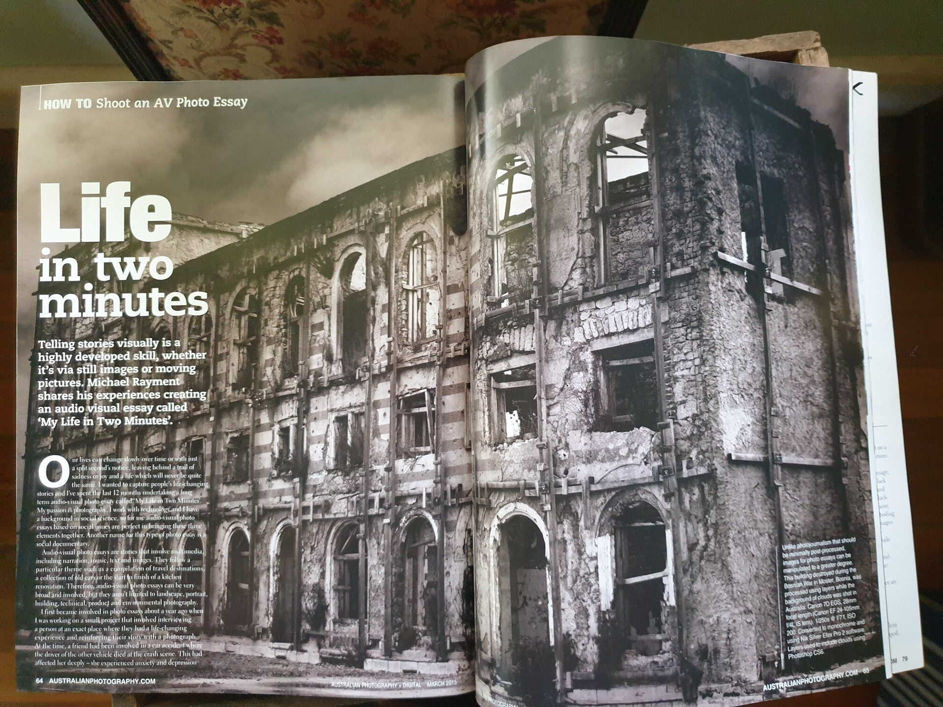16 February 2021 - Life in 2 Minutes - One of my publications in Australian Photography - March 2015