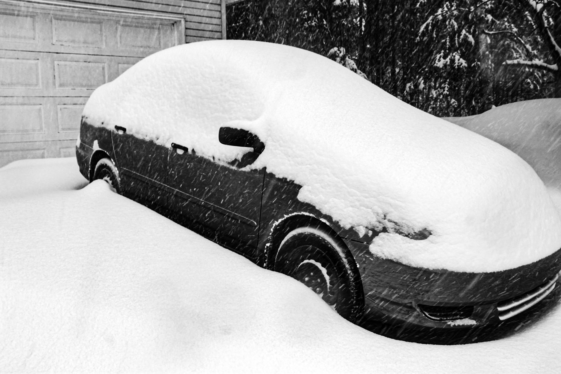 Auto de mon frere en hiver