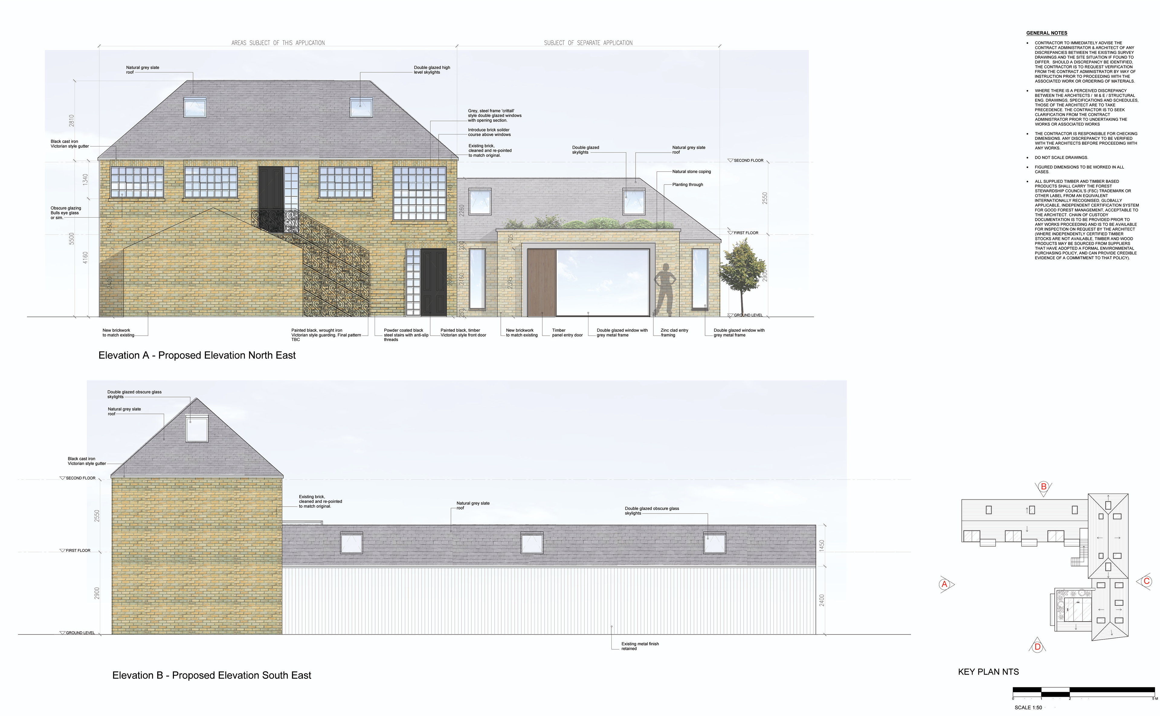 North East & South East Elevations