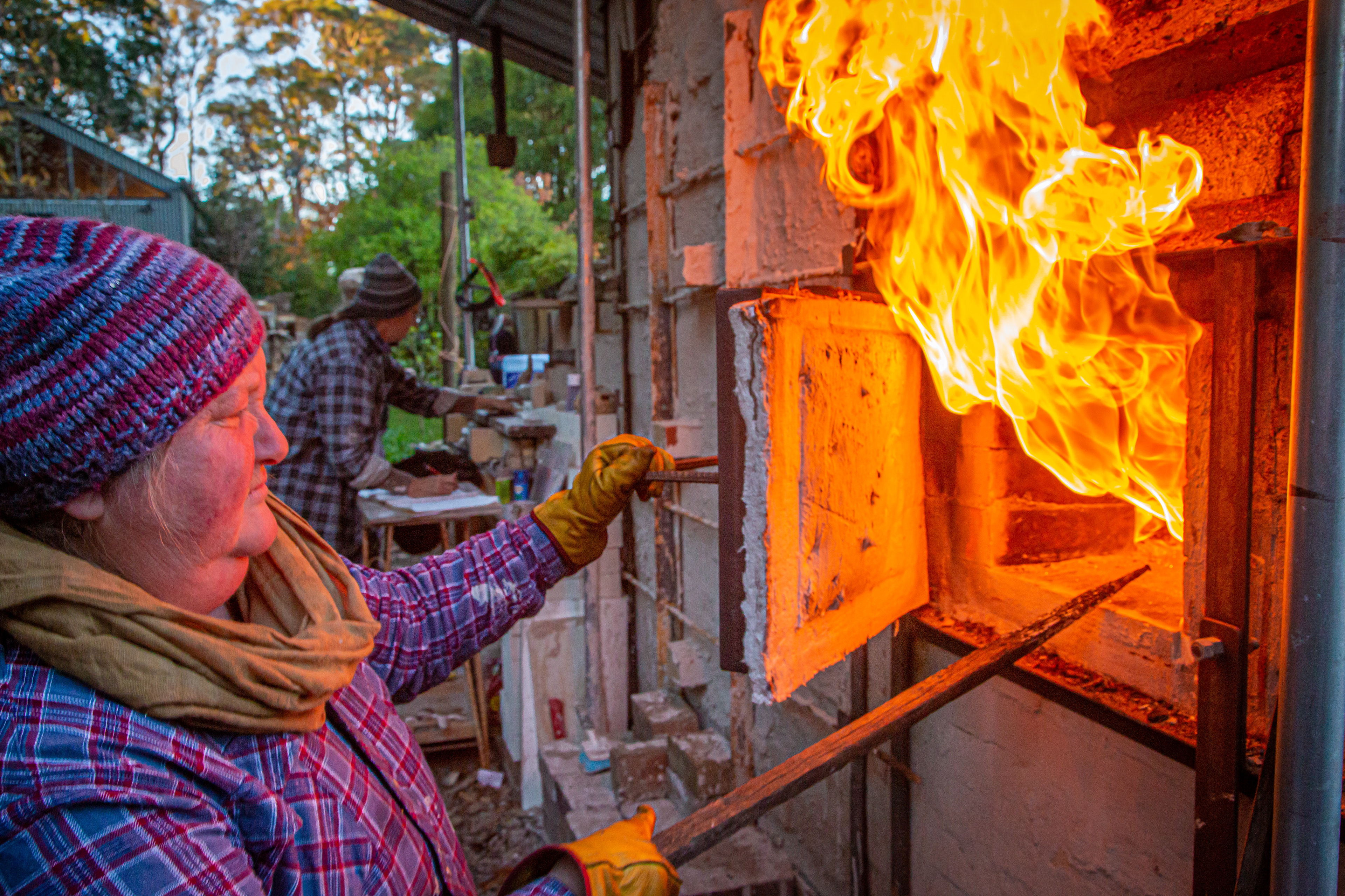 Sadhana Firing her New Kiln
