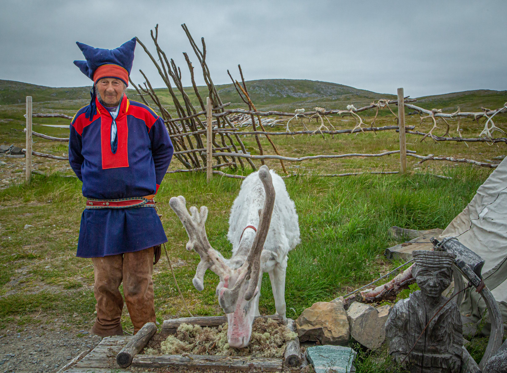 "Sami Elder and Reindeer" - Sápmi, Norway 2014