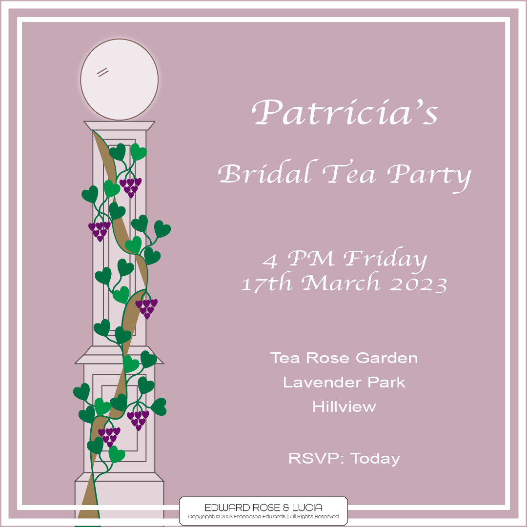 Wedding Stationery - Grapes & Vine on Lavender