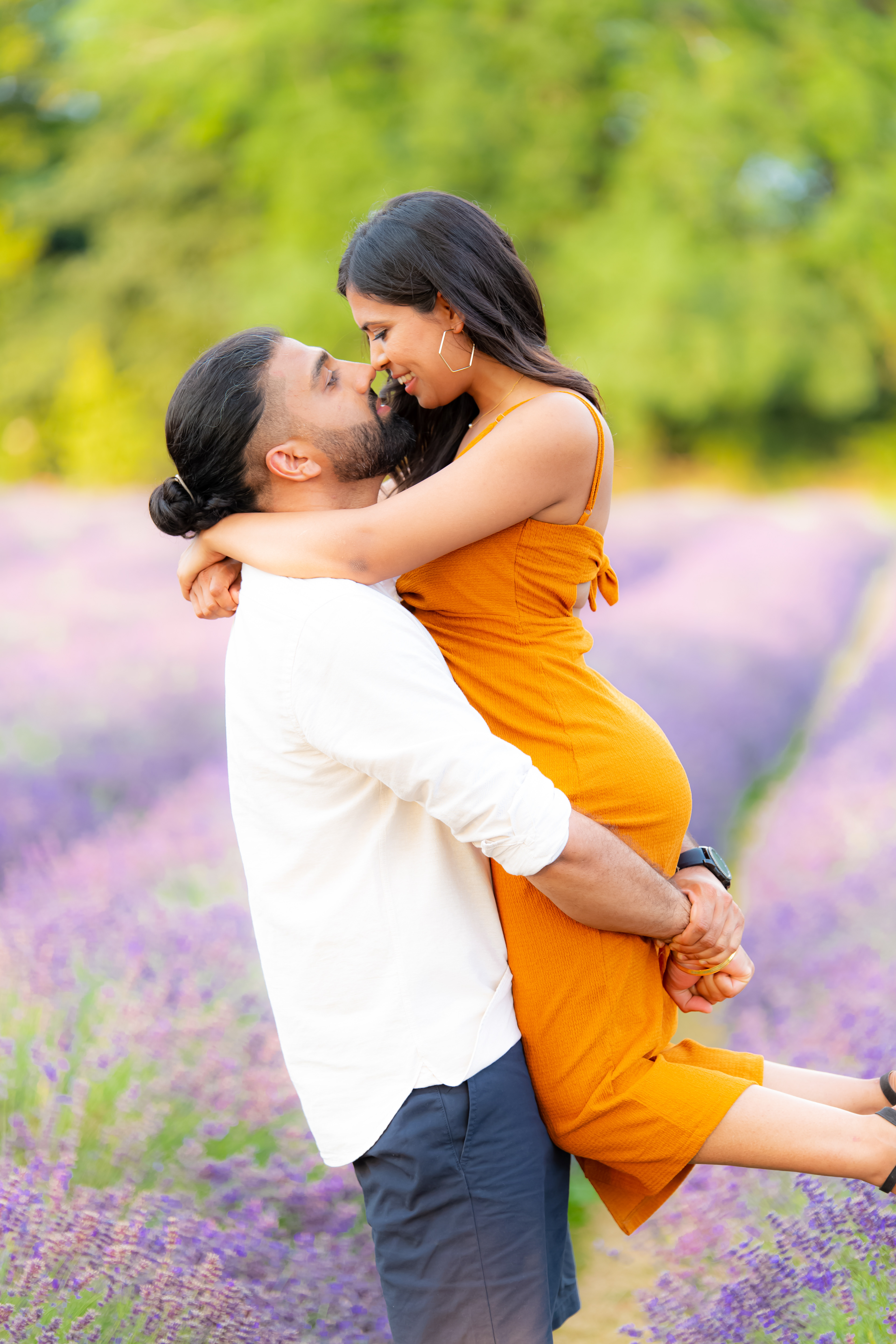 Mayfair Lavender Fields Pre shoot of Bride and Groom