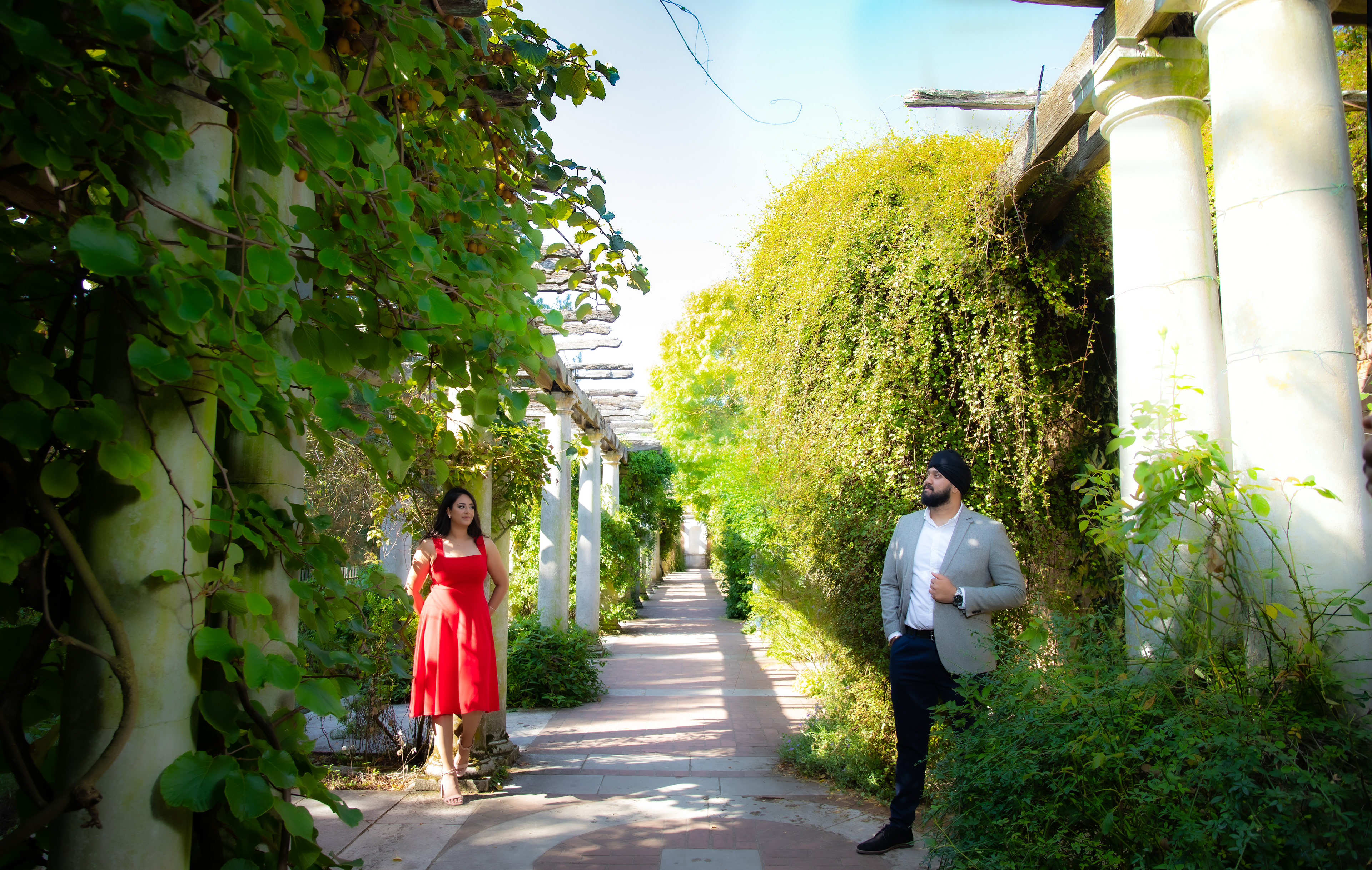 Pergola Gardens Pre shoot of Bride and Grom