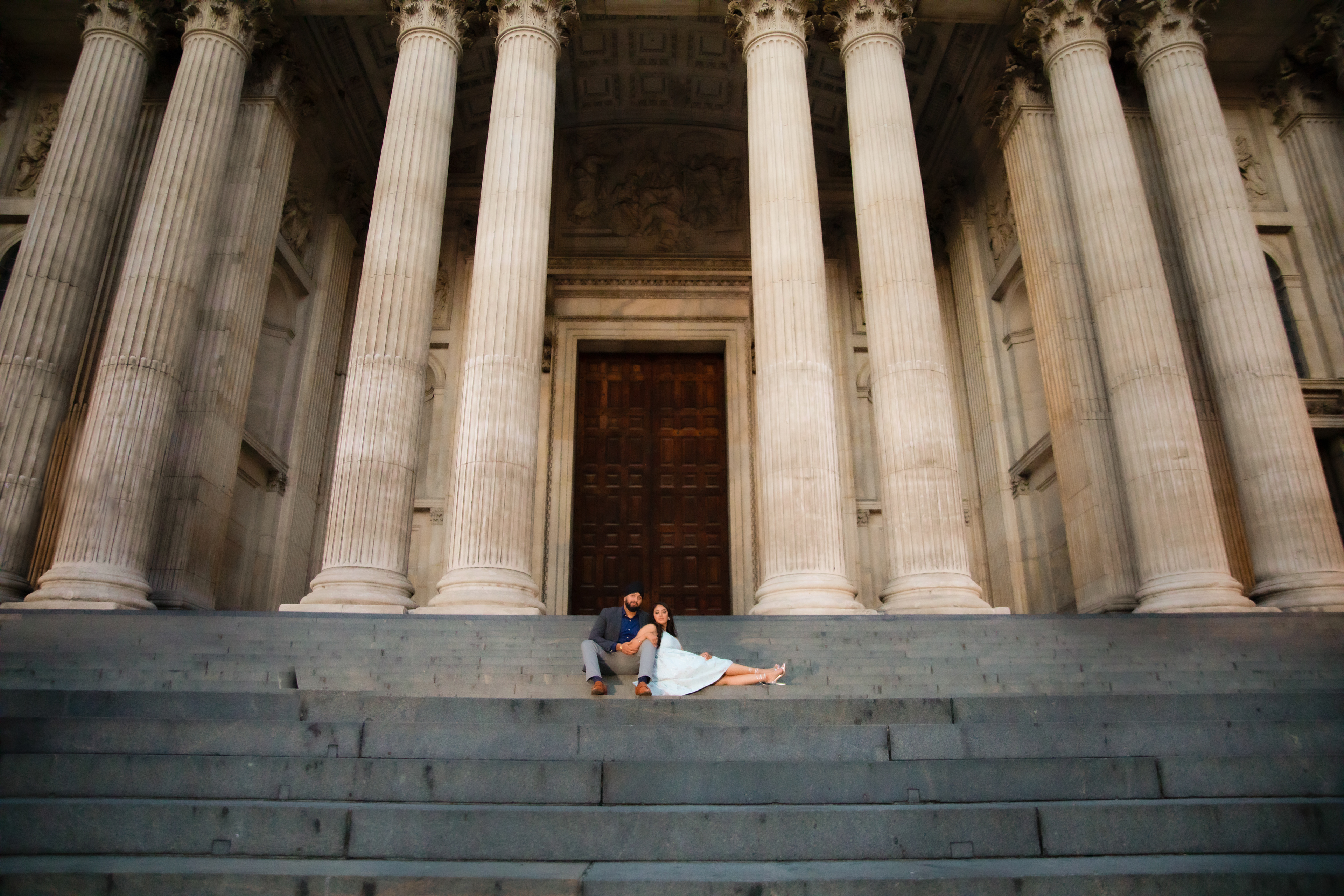 St. Pauls London Pre Shoot of Bride and groom