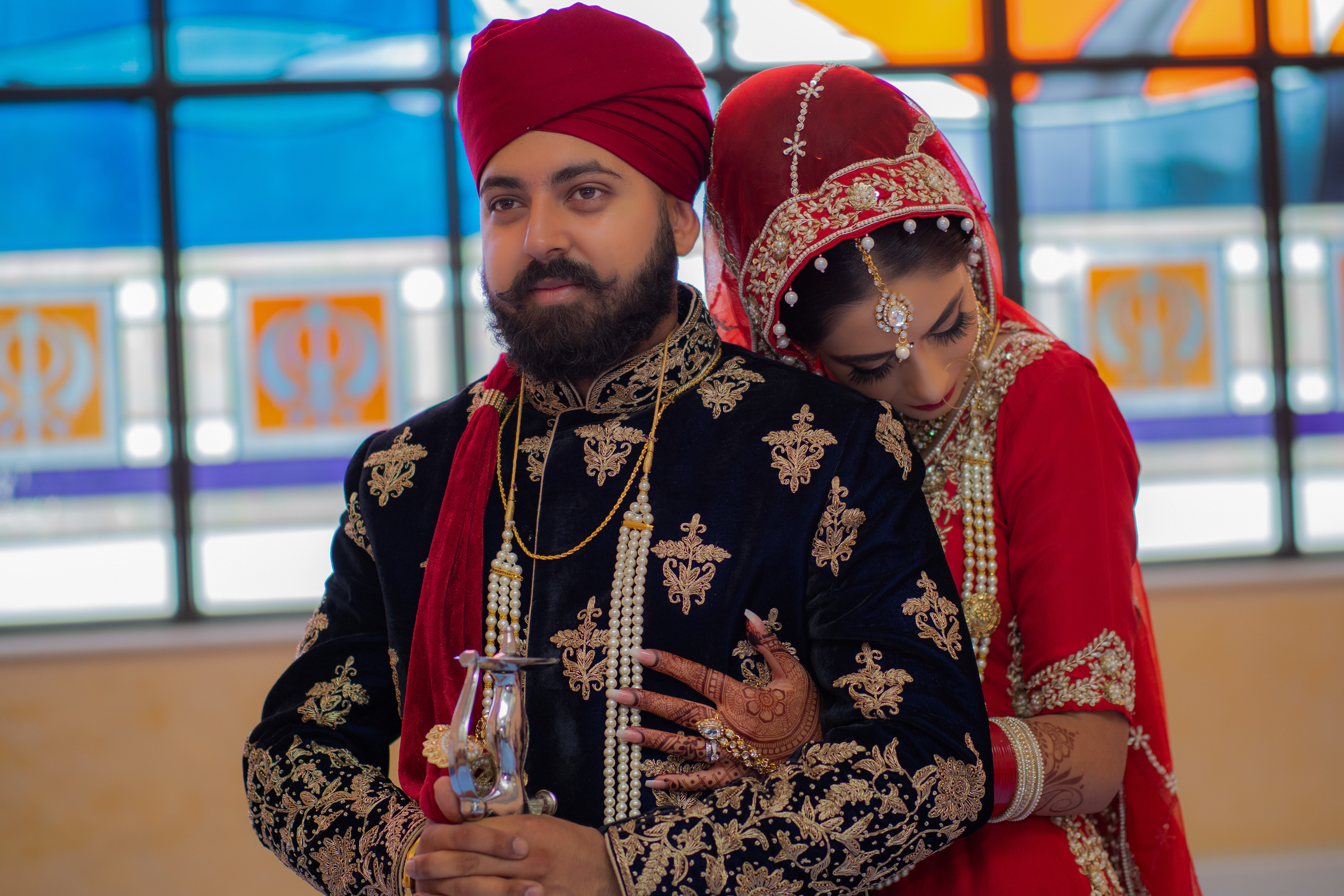 Havelock Gurdwara Sikh Bride and Groom Portrait Shoot