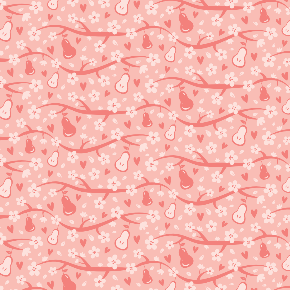 Pear-fectly Cute - Pantone 2029 - Golden pear, apricot blossom, and whipped vanilla