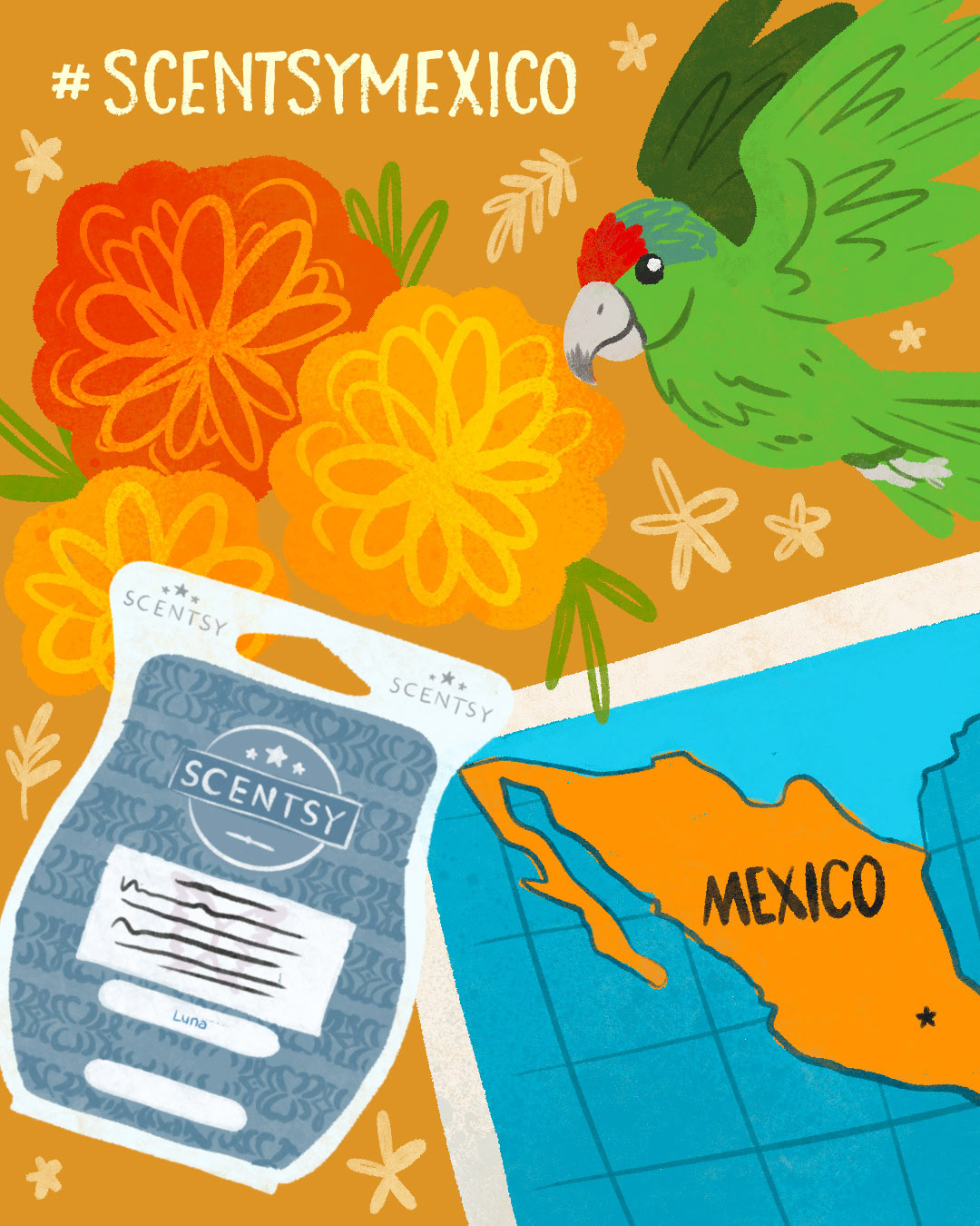 Social kickoff post for the Scentsy Mexico Instagram account - Spring/Summer 2024 2/3