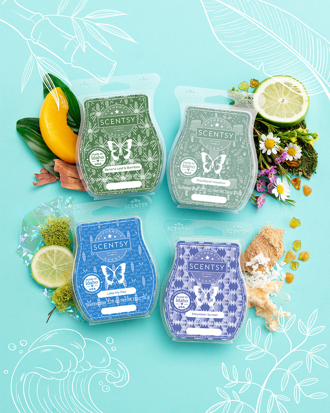 Illustrations for the Fresh Family of scents - 2023