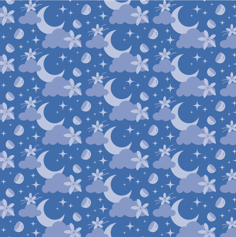 Evening Sky - Pantone 7683 - Soft bergamot, midnight lily, and vanilla.