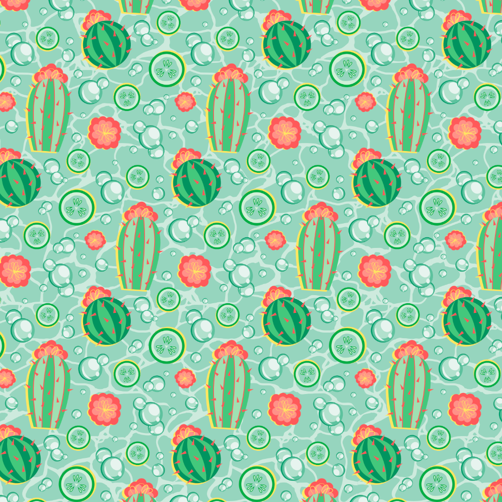 Cucumber & Cactus Water - Main Pantone 340 - Cucumber, cactus water, and sea salt