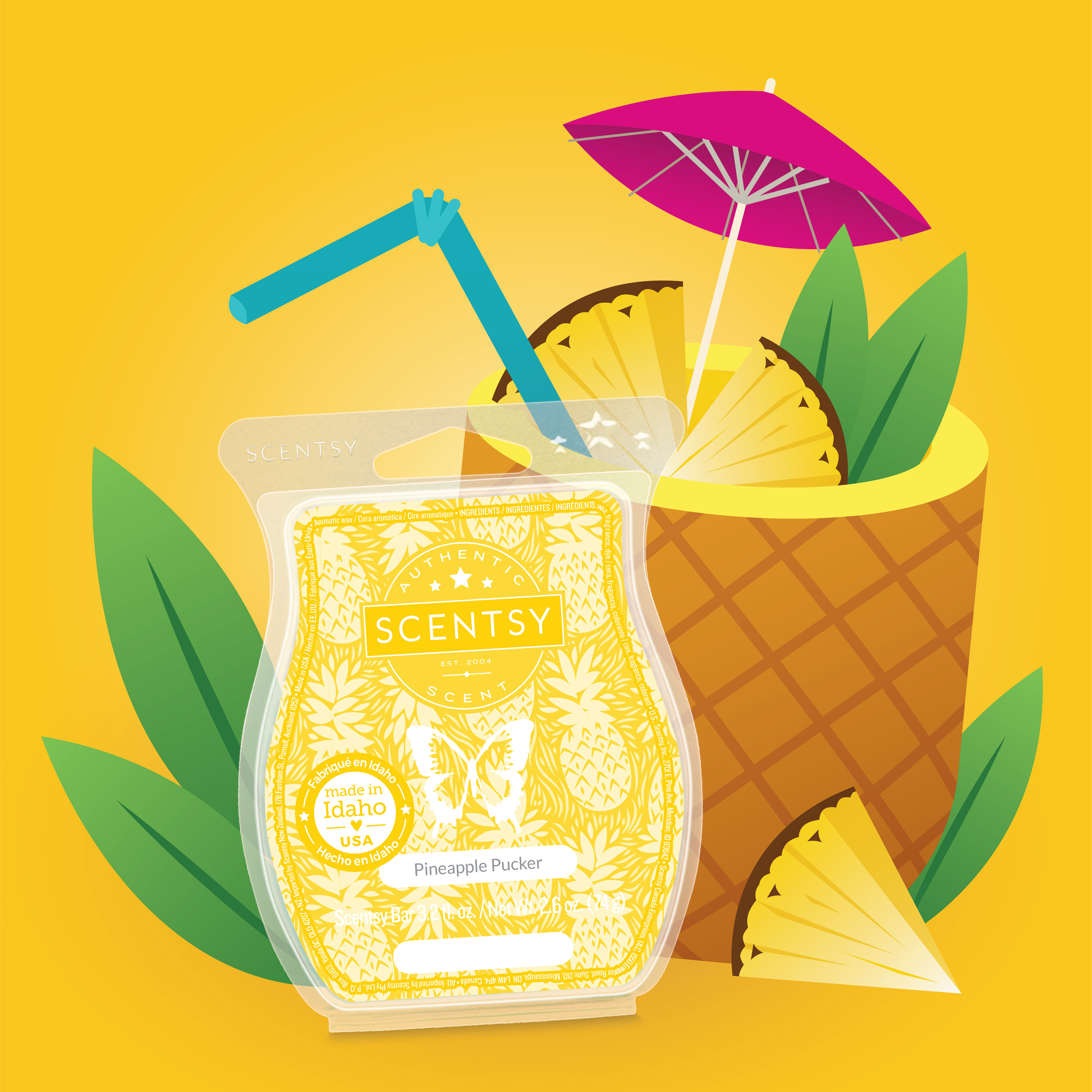 Part of a collection to promote a summer drinks collection, featuring the scent Pineapple Pucker 3/5