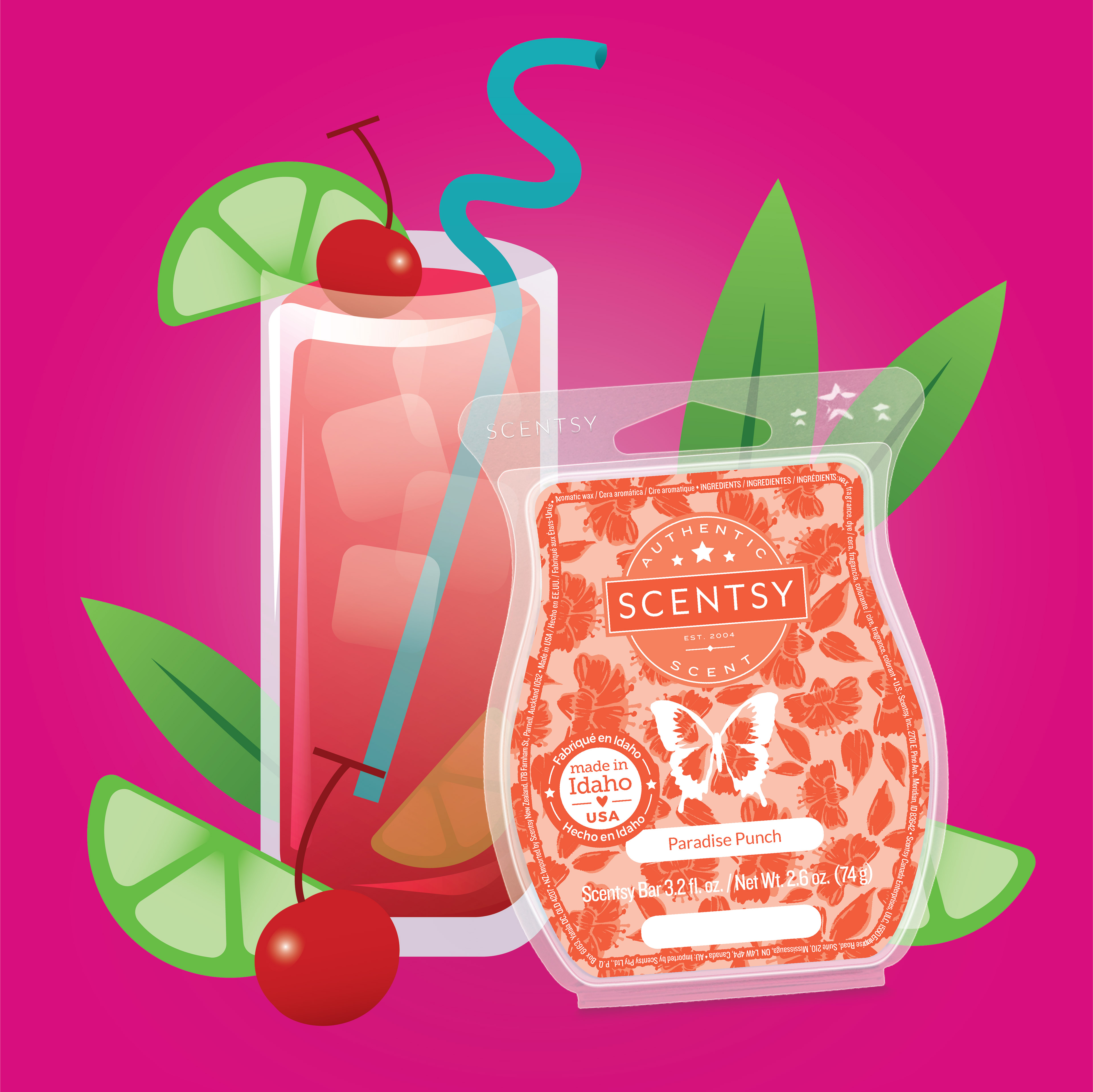 Part of a collection to promote a summer drinks collection, featuring the scent Paradise Punch 1/5