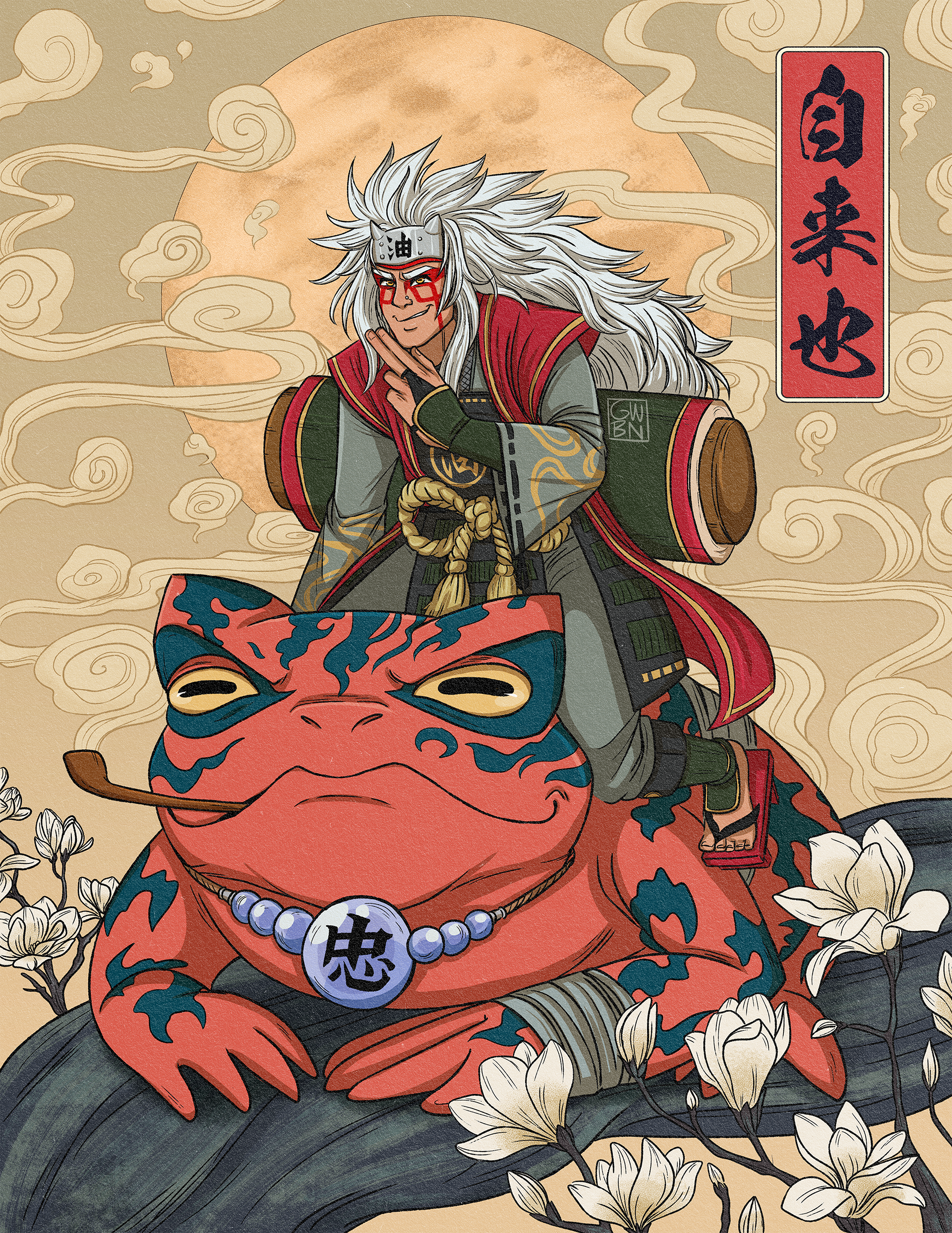 "Master Jiraiya the Toad Sage" - Naruto Fanart 2025