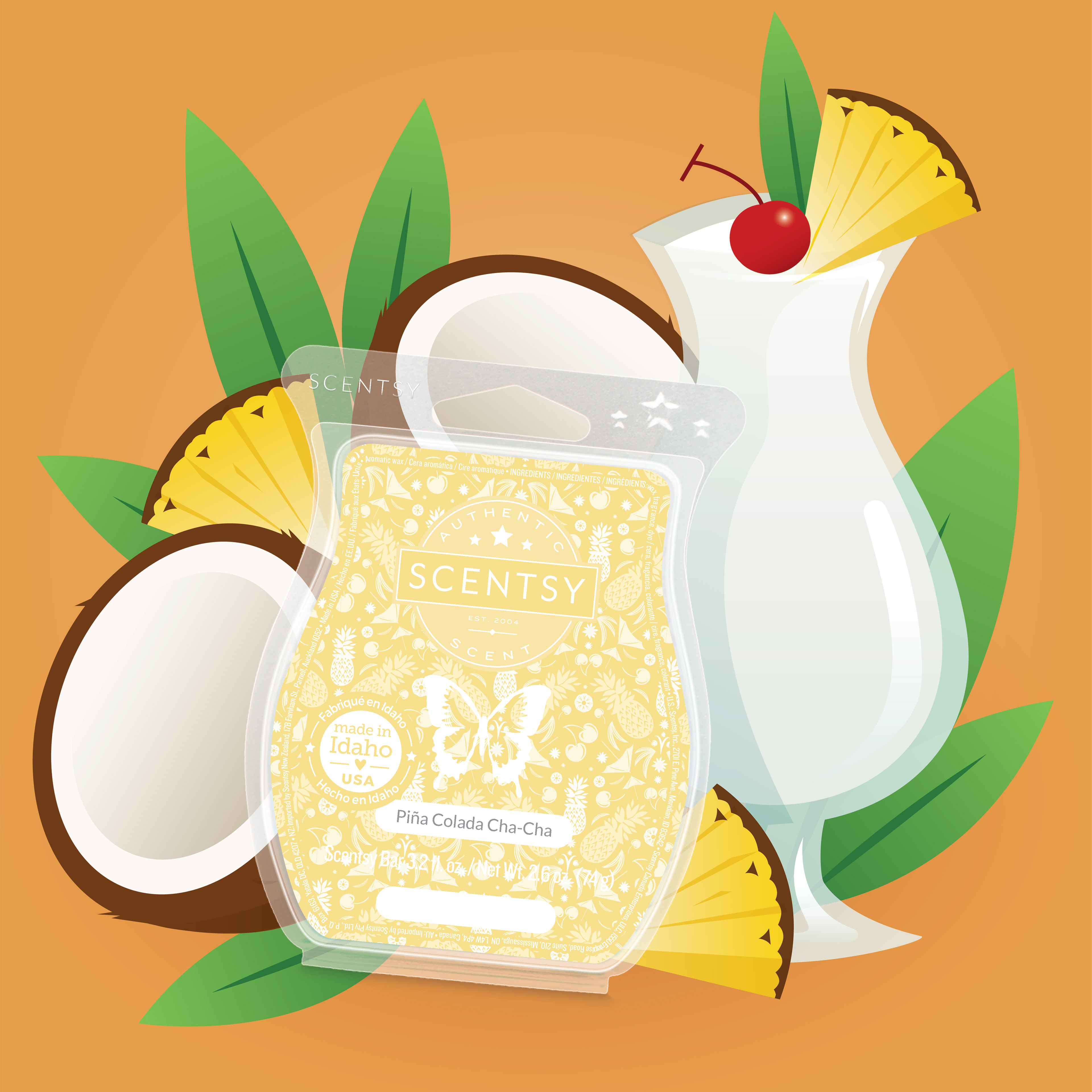 Part of a collection to promote a summer drinks collection, featuring the scent Pina Colada Cha Cha 2/5