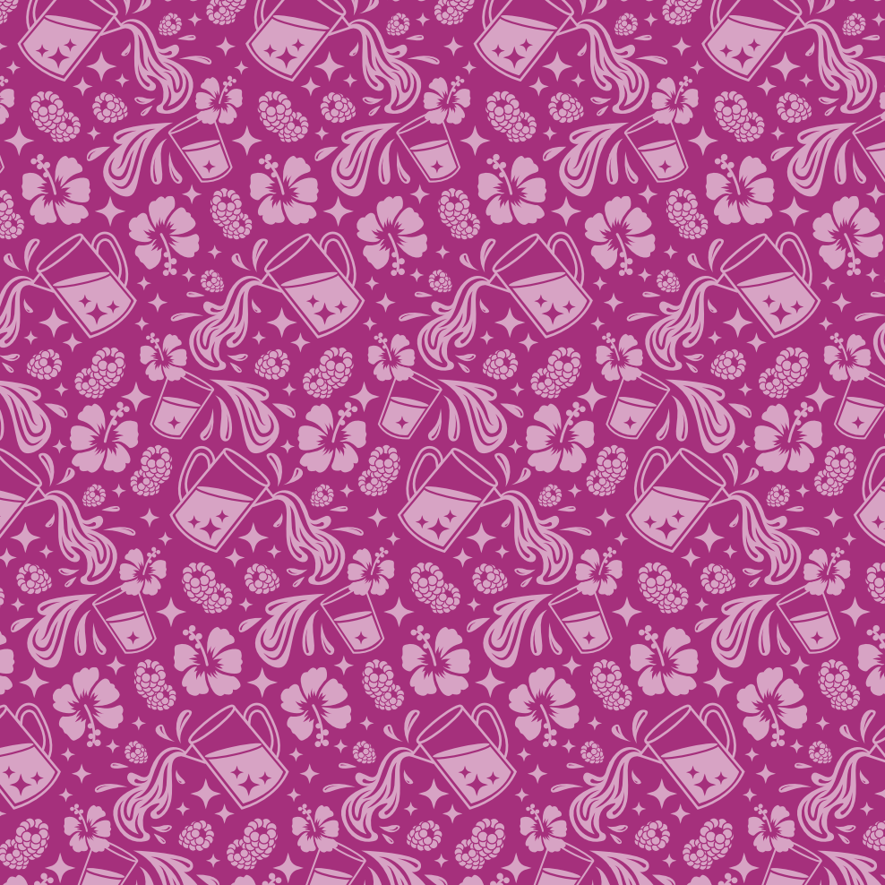 Raspberry Hibiscus Tea - Pantone 2063 - Wild raspberry, hibiscus petals, and elderberry sugar