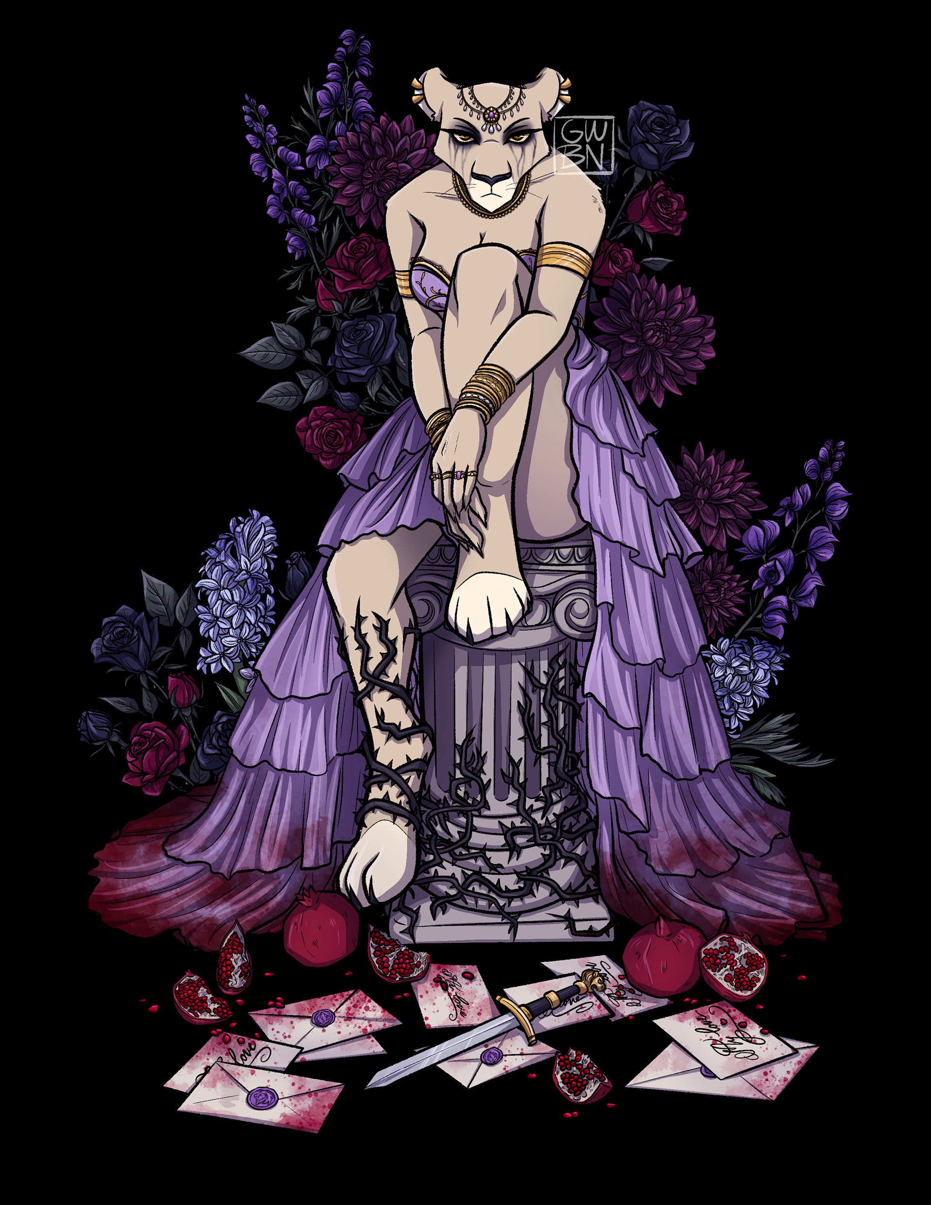 "The Fruits" - Art of my DnD character Nanjala, 2025 