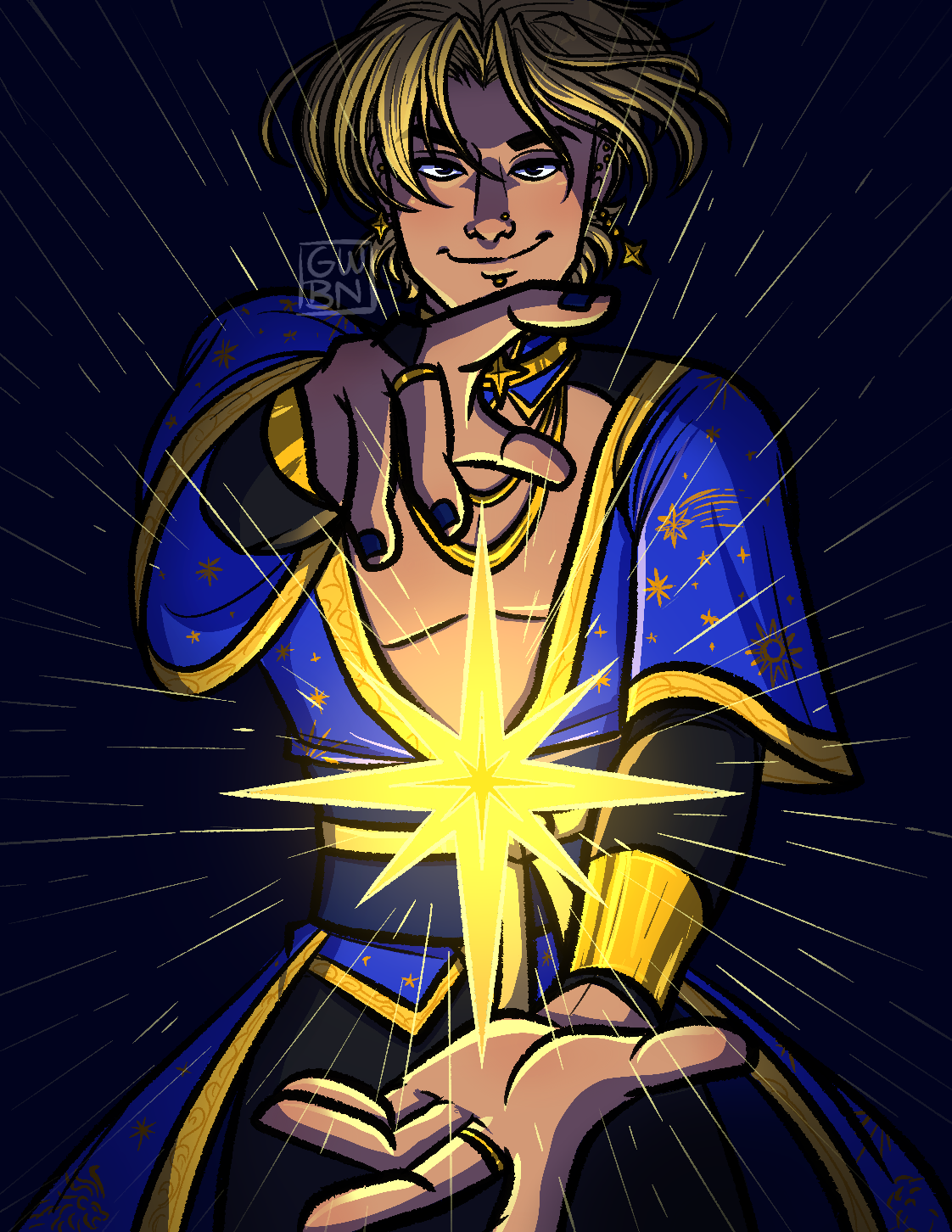 "Leo the Radiant" - Art of my DnD character Leo 2026