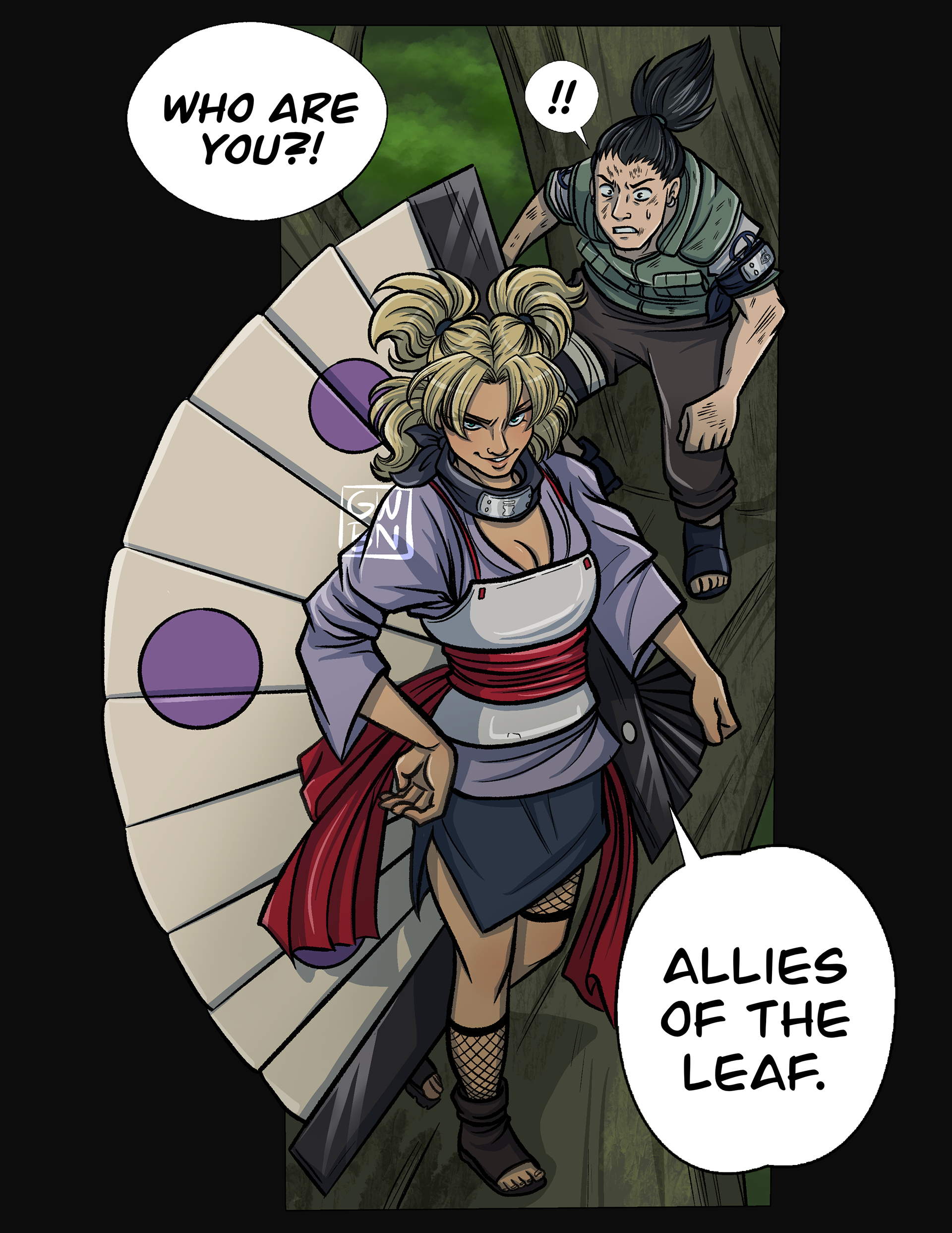 Redraw of a panel from the Naruto manga - 2024