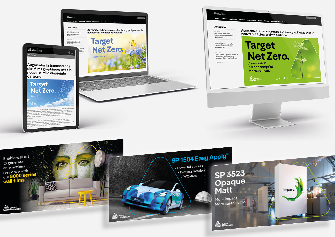 Avery Dennison - Bannières web