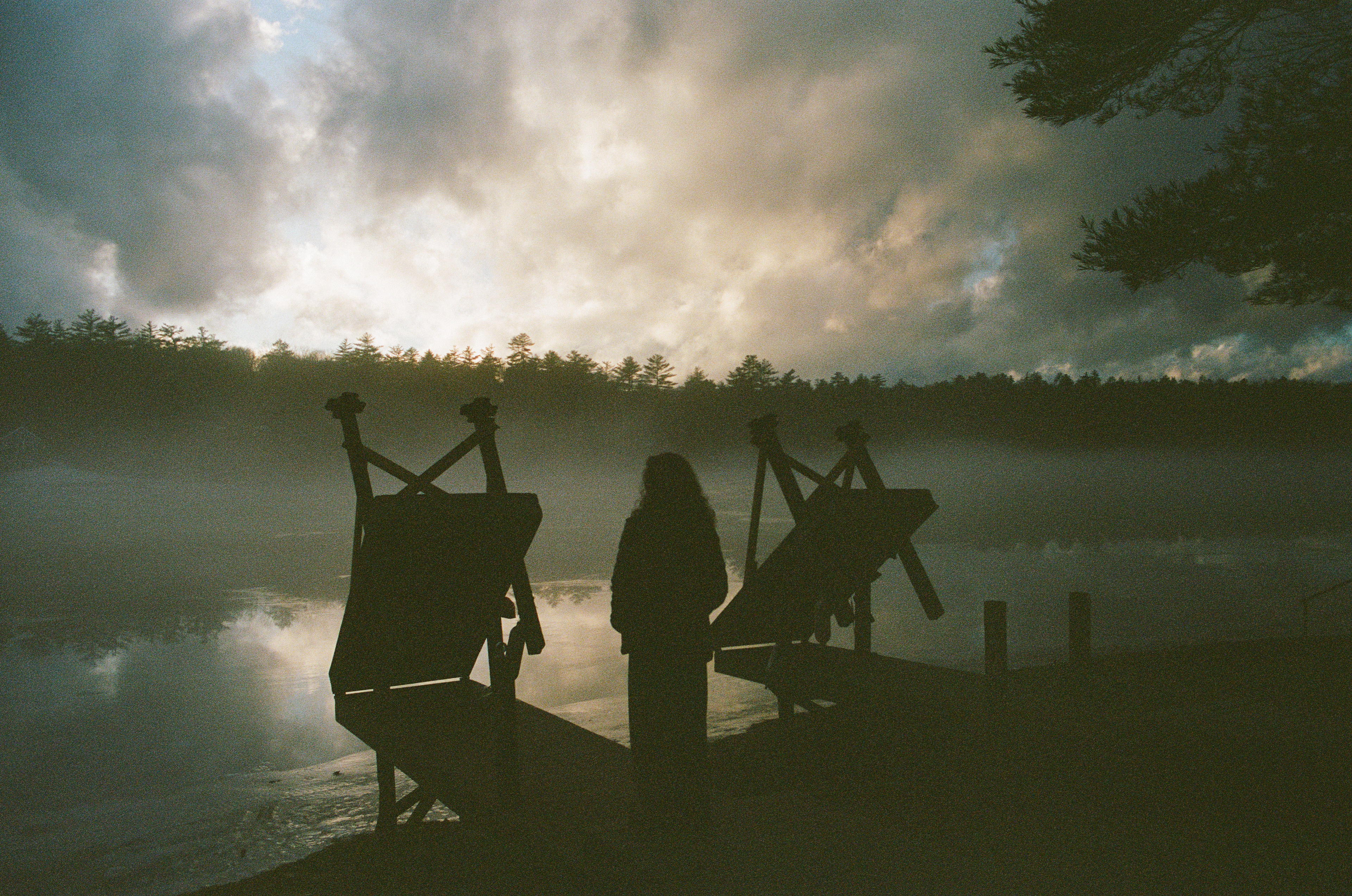 Frozen Lake after a light rain