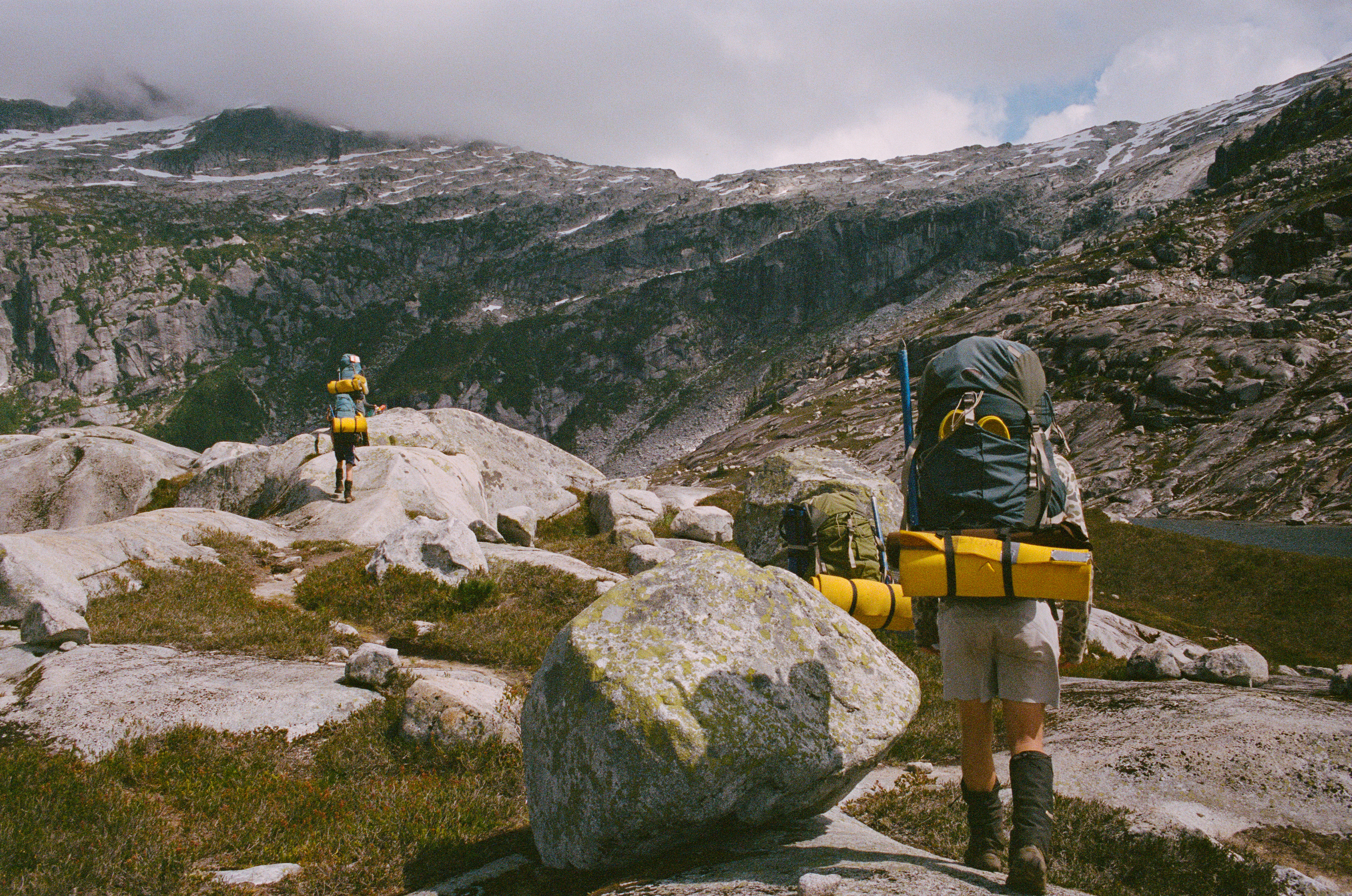 Hiking into "Sun City" in the Coast Mountains of British Columbia