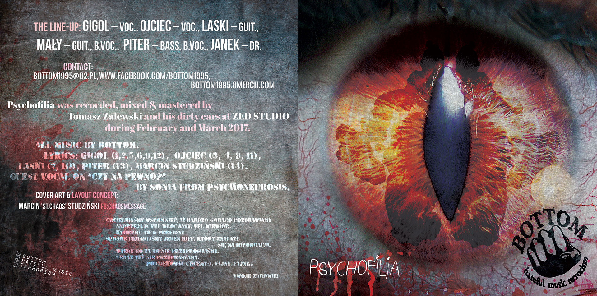 cover art / layout design for Bottom