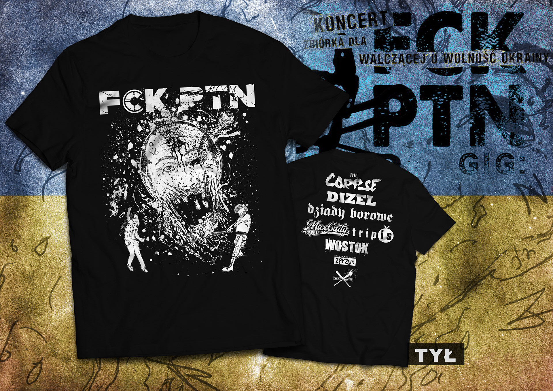 illustration for Fuck Putin gig