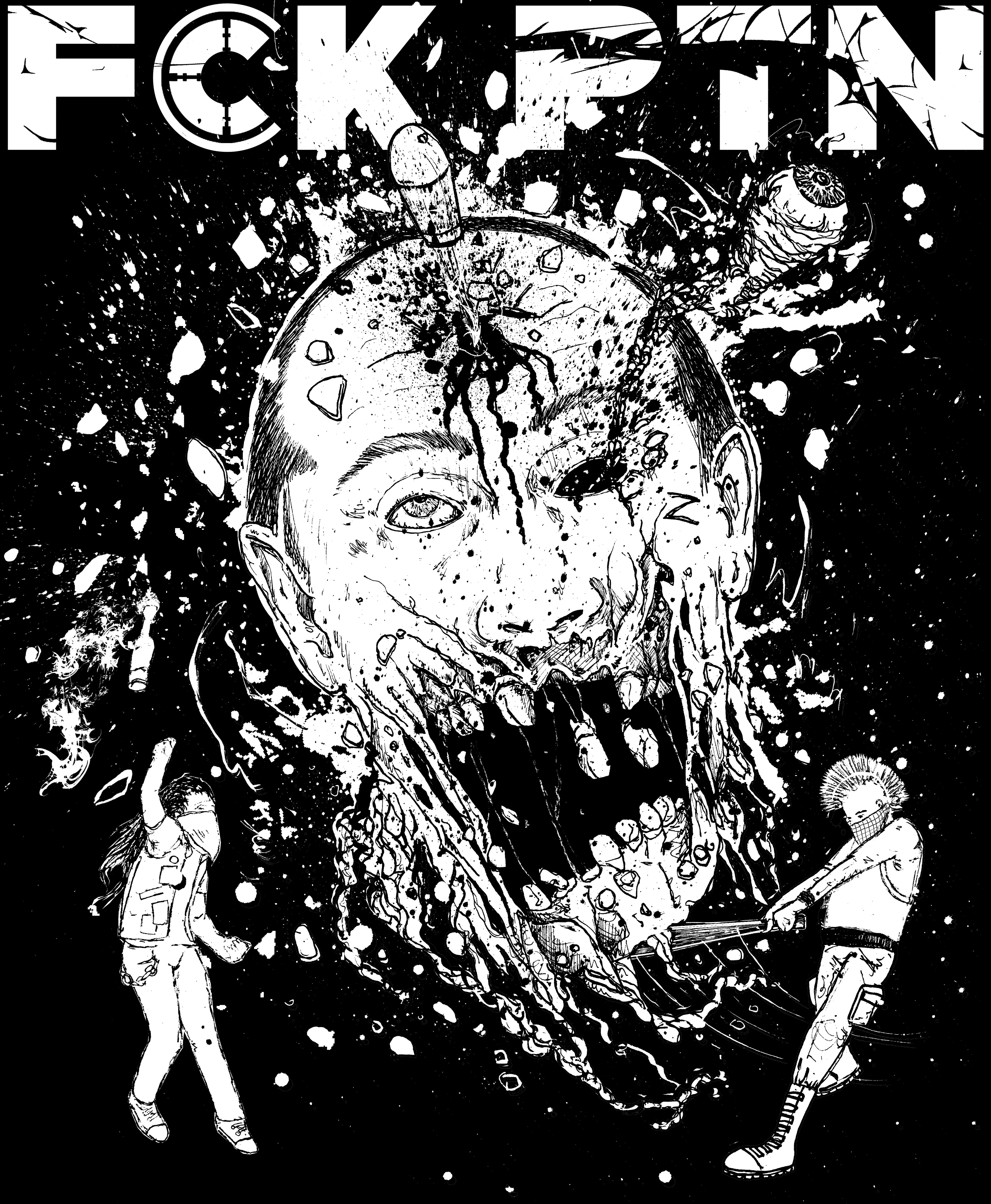 illustration for Fuck Putin gig