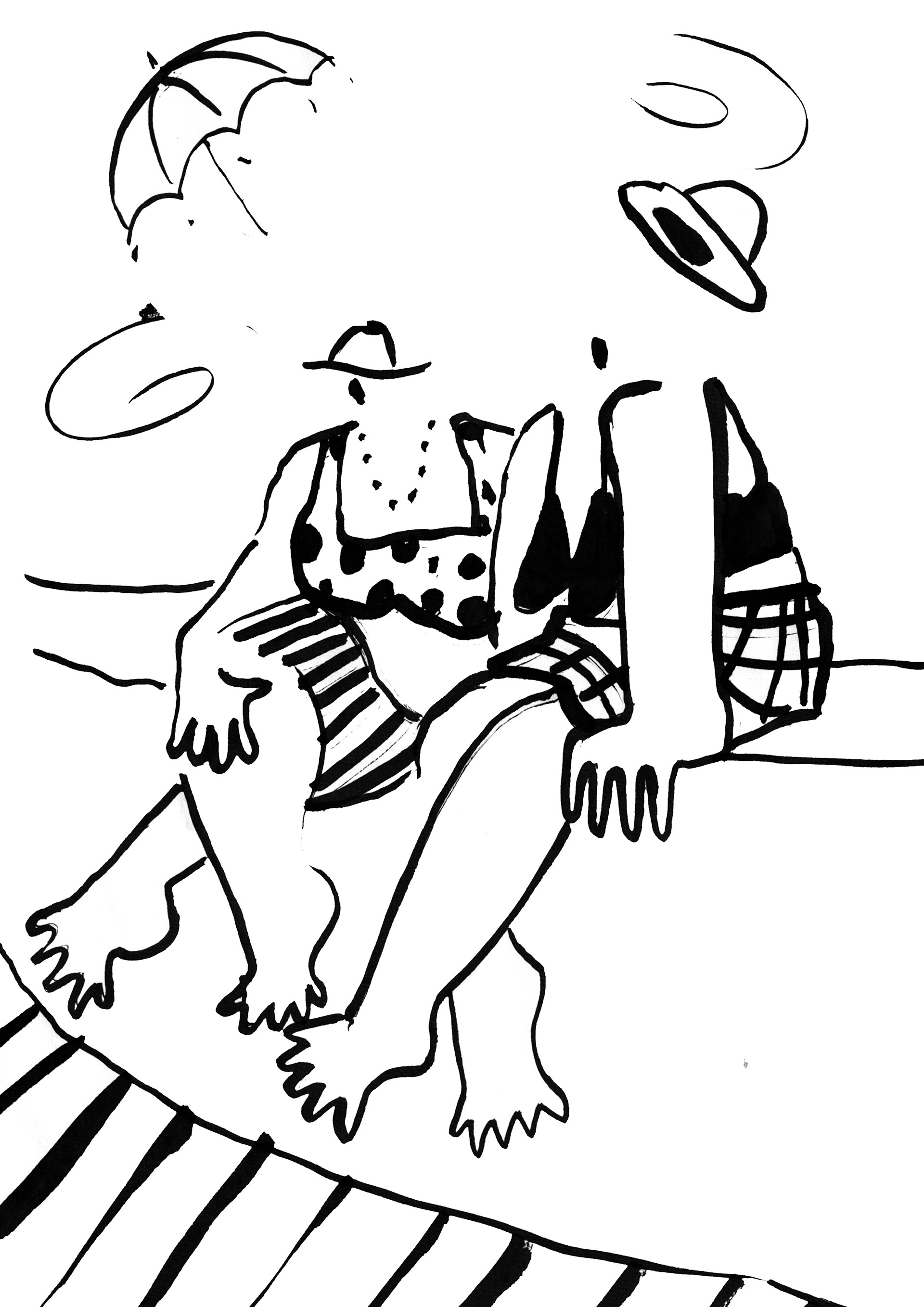 "Vendaval", Ink of China on paper, 2025, 210 x 280 mm
