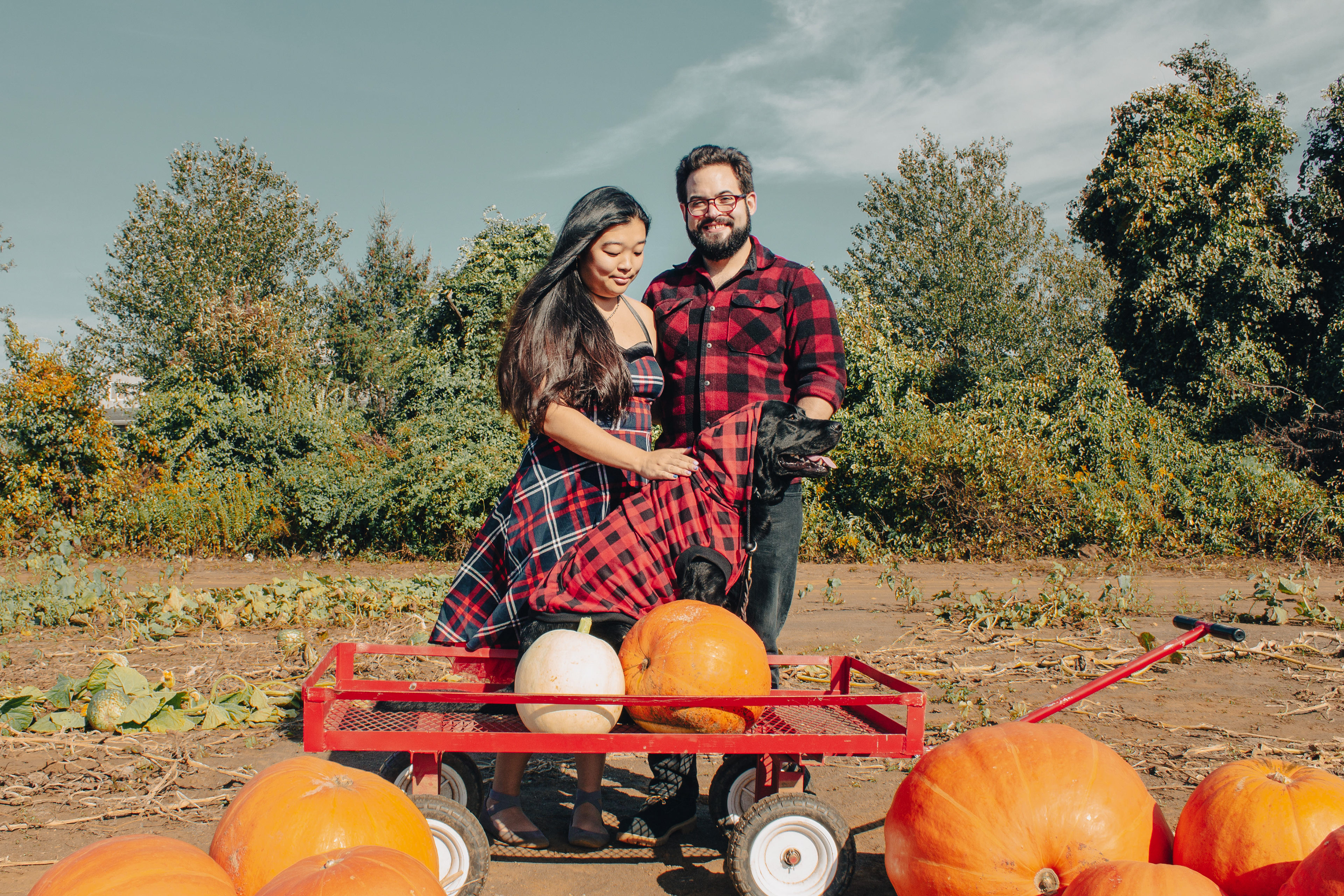 Family in Plaid
