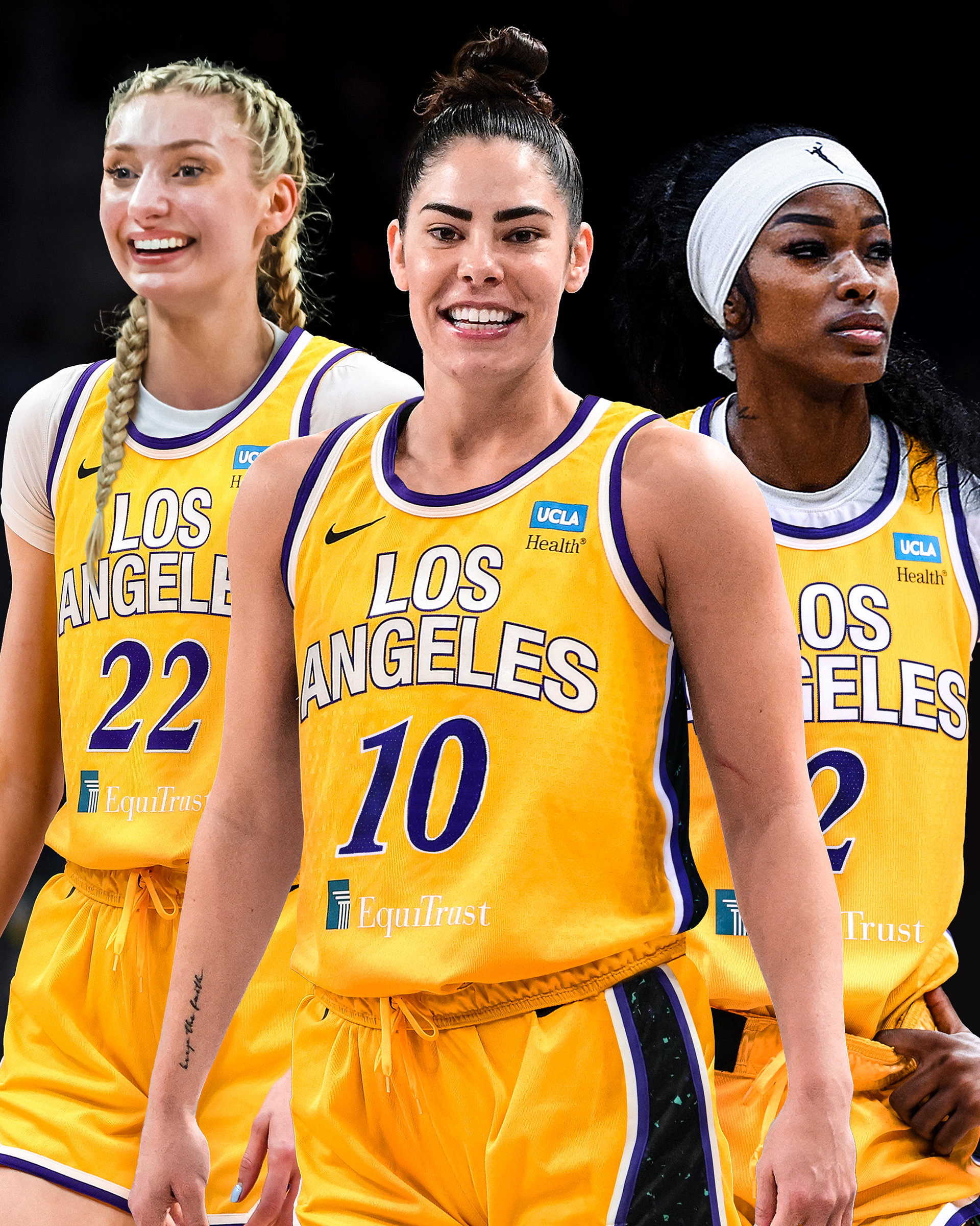 Alec McKisic edit for Bleacher Report (BR Women's Sports) Kelsey Plum to Los Angeles Sparks Jersey Swap