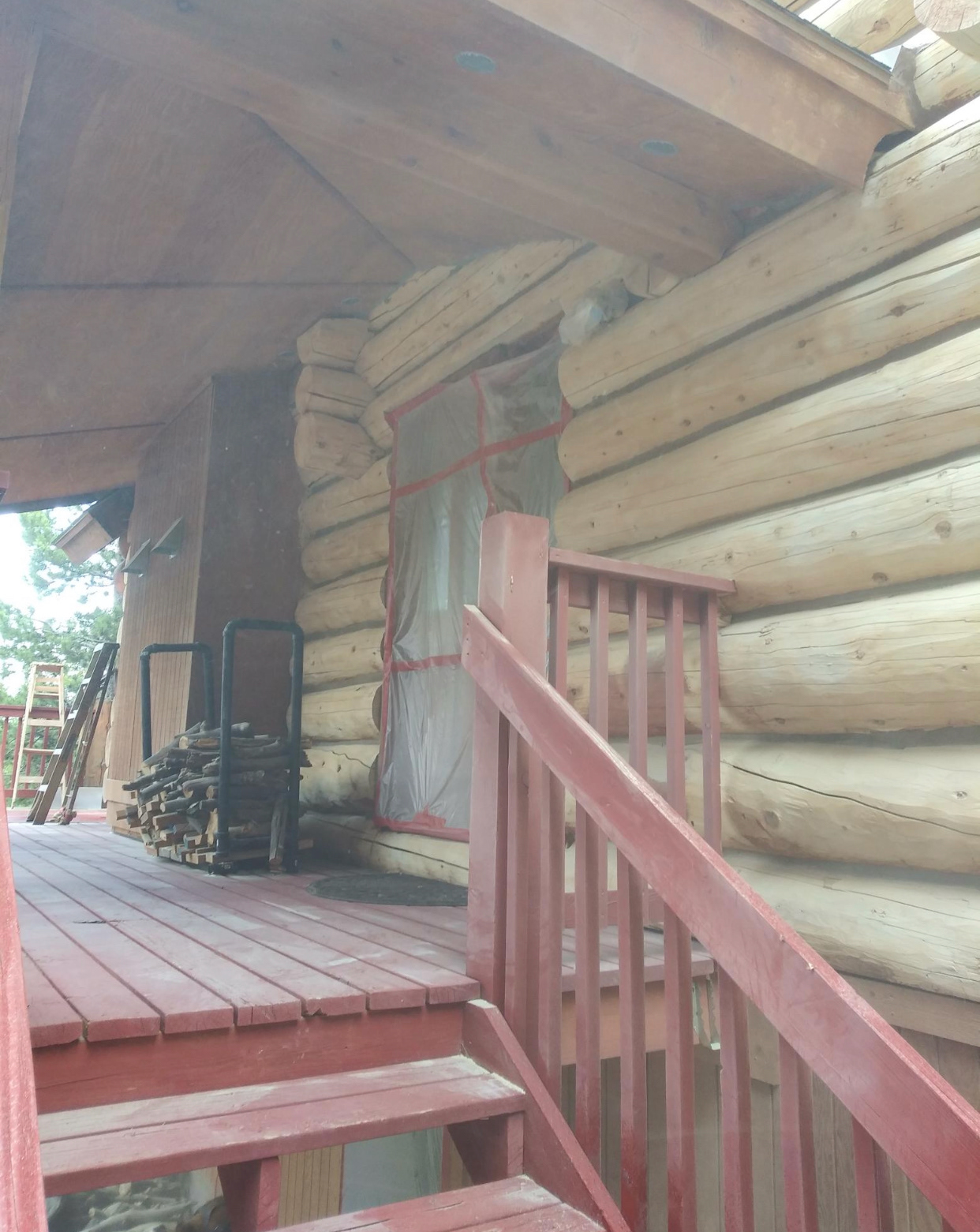 Corn Cob Blasting - Log Home & Cabin ContractorLog Home & Cabin Contractor