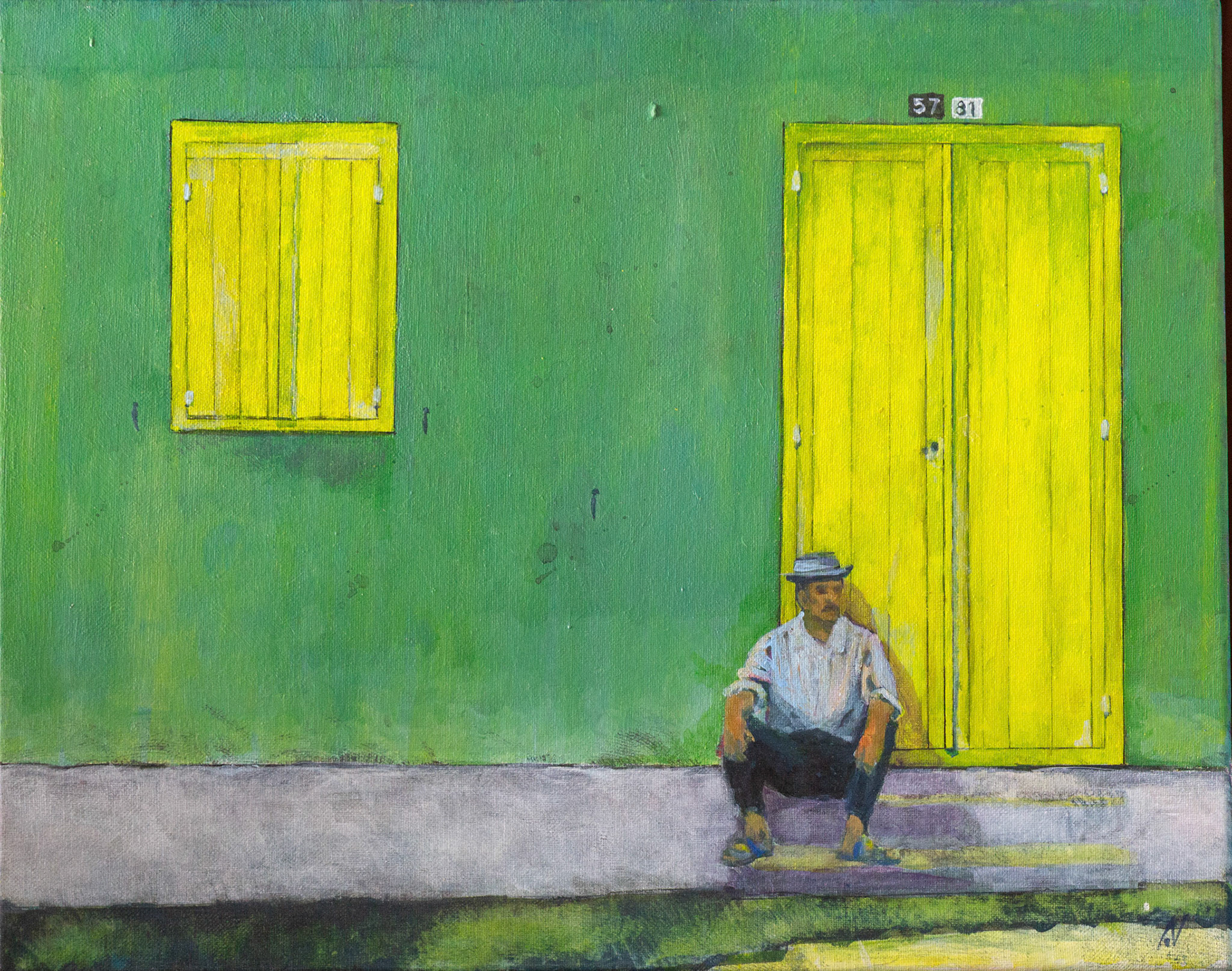 "14h01" - acrylique sur toile - 50x40cm -150,00€
