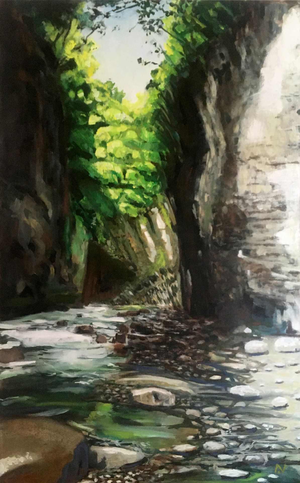 "Bras de la Plaine"- huile sur toile-90x56cm - 460,00€