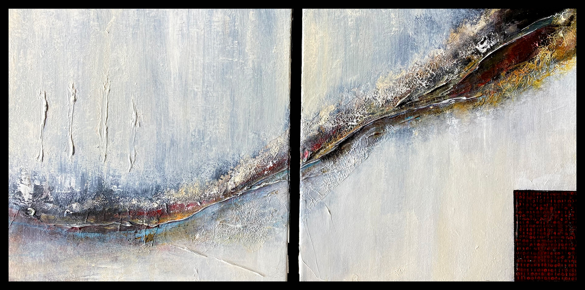 "Il était une fois" - acrylique sur toile - diptyque 40x80cm -