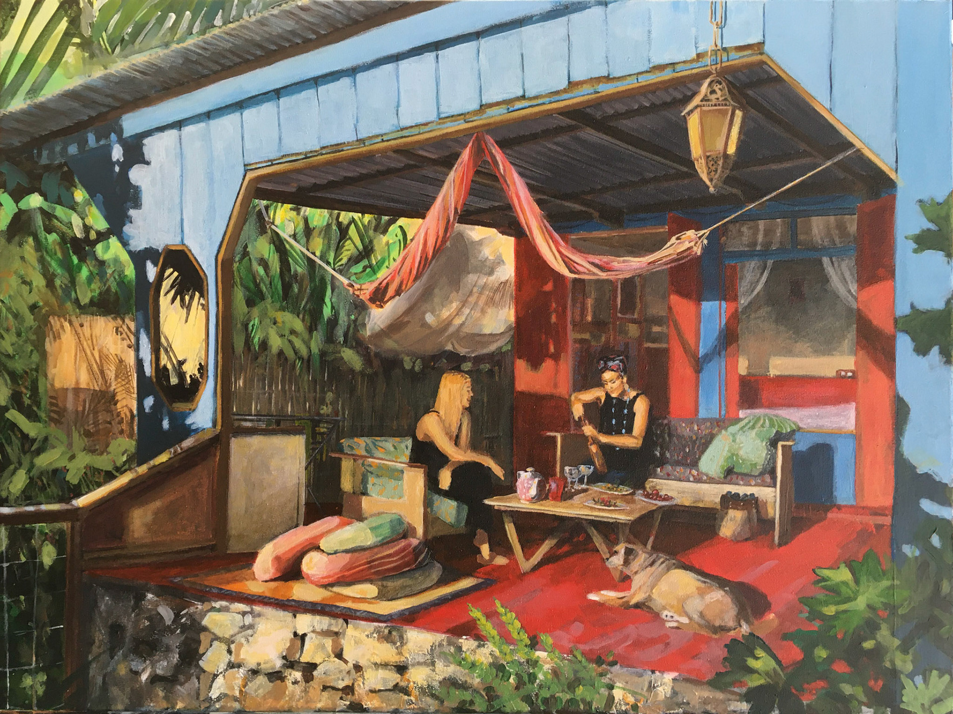 "Les cousines" - acrylique sur toile - 60x80cm - VENDU