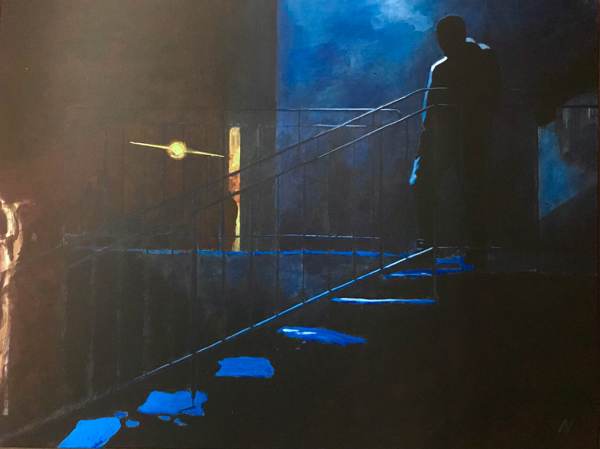 "Villèle Blues" - acrylique sur toile - 80x60cm - 350,00€