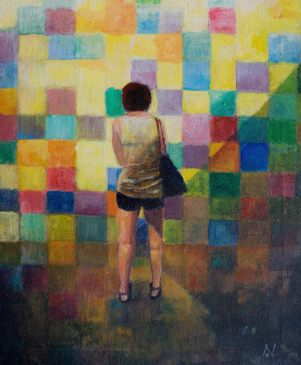 "ImmArtion" - acrylique sur toile - 24x30cm-VENDU