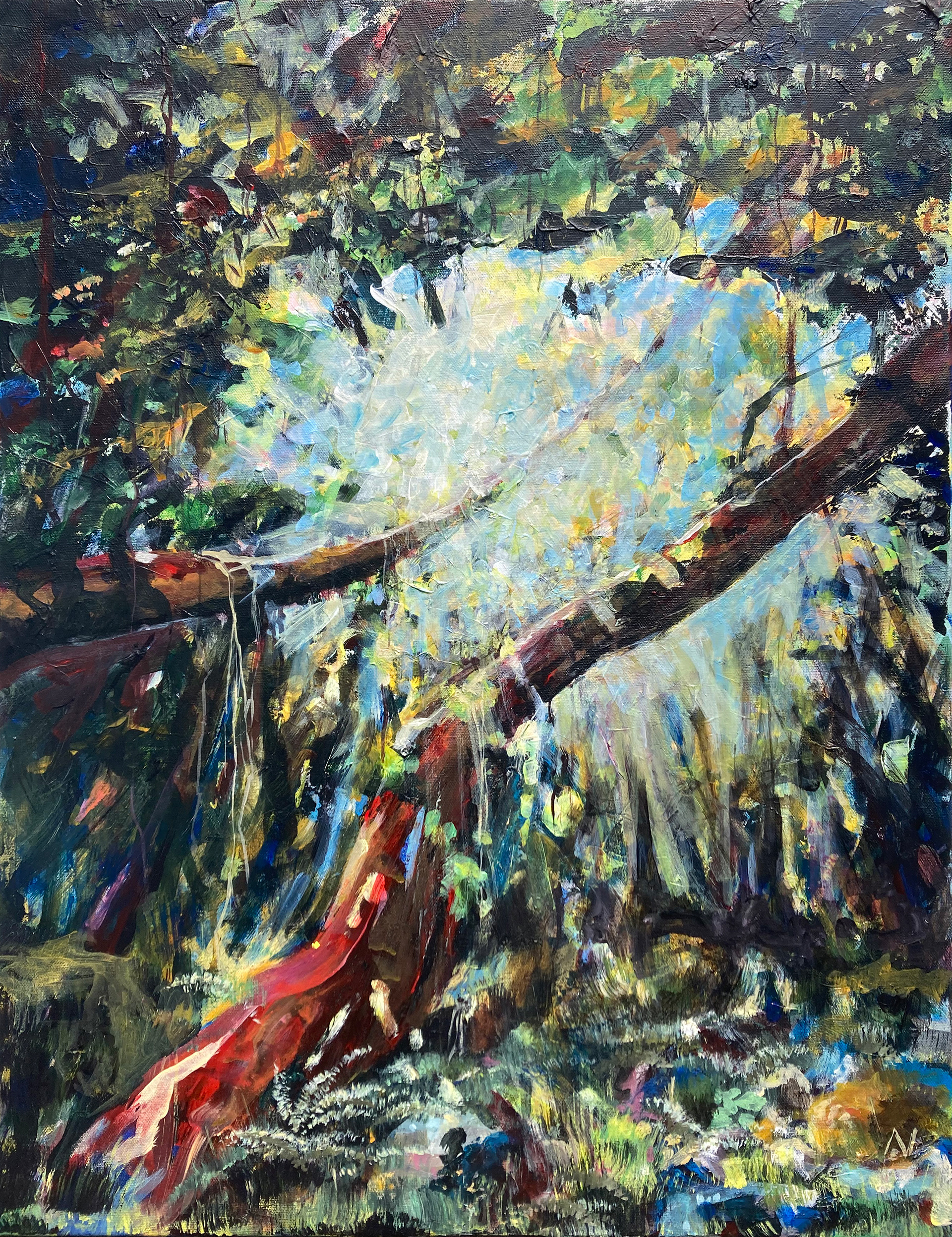 Paysage imaginaire-acrylique sur toile-65x50cm-280,00€