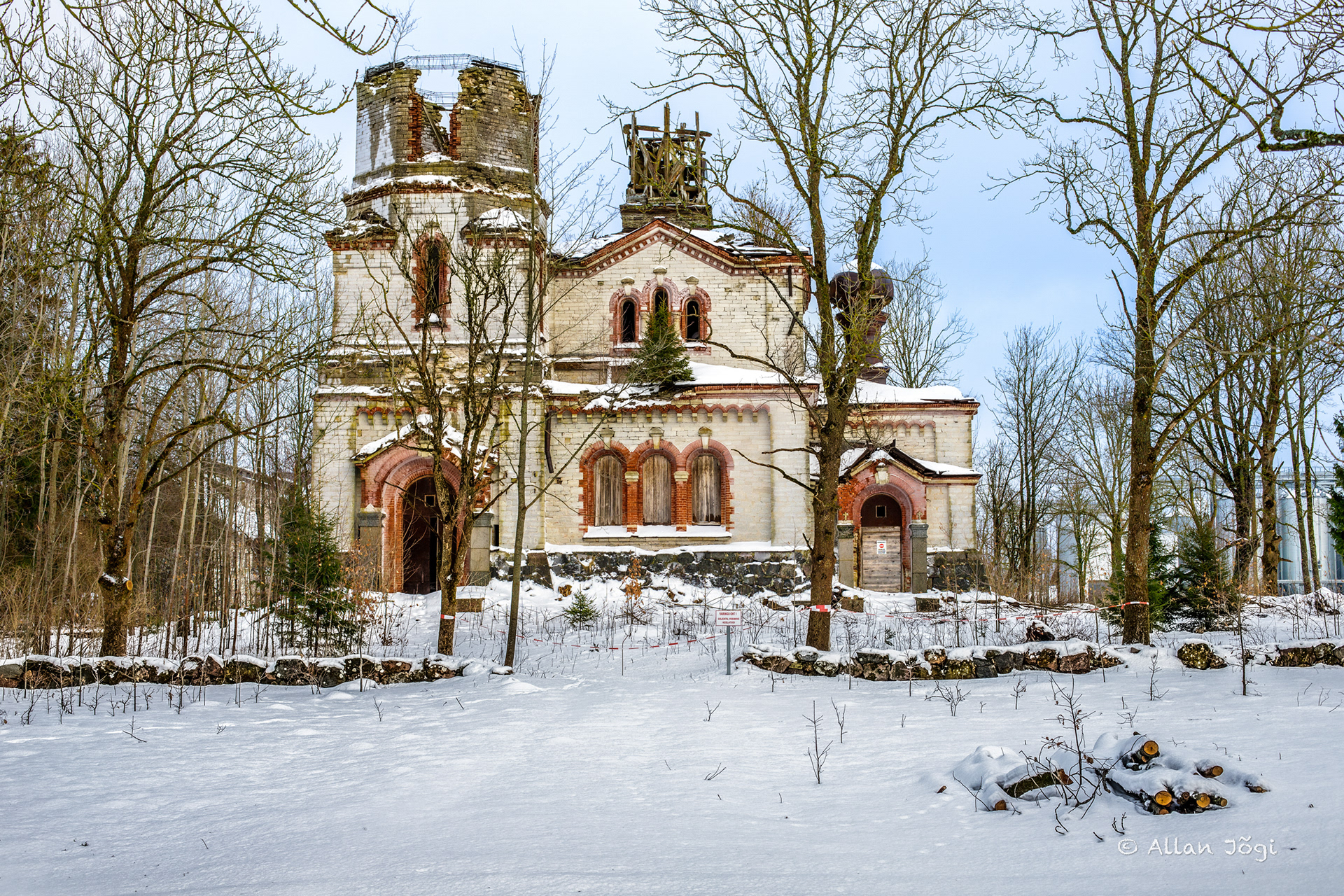 HDR photography of Estonian architecture, the ruins of the Orthodox church in Juuru