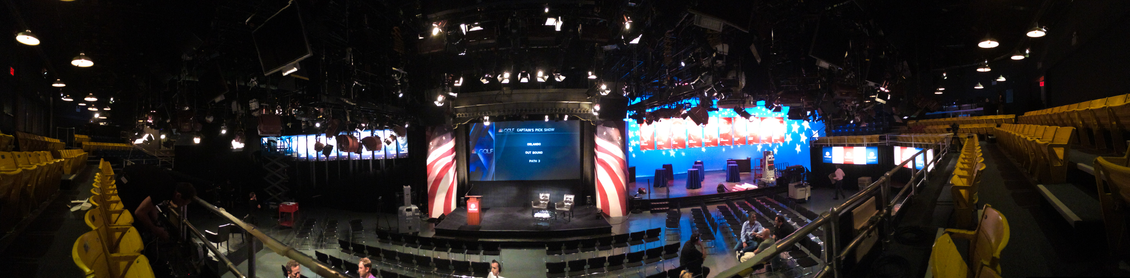 Panoramic view from upstairs seating.