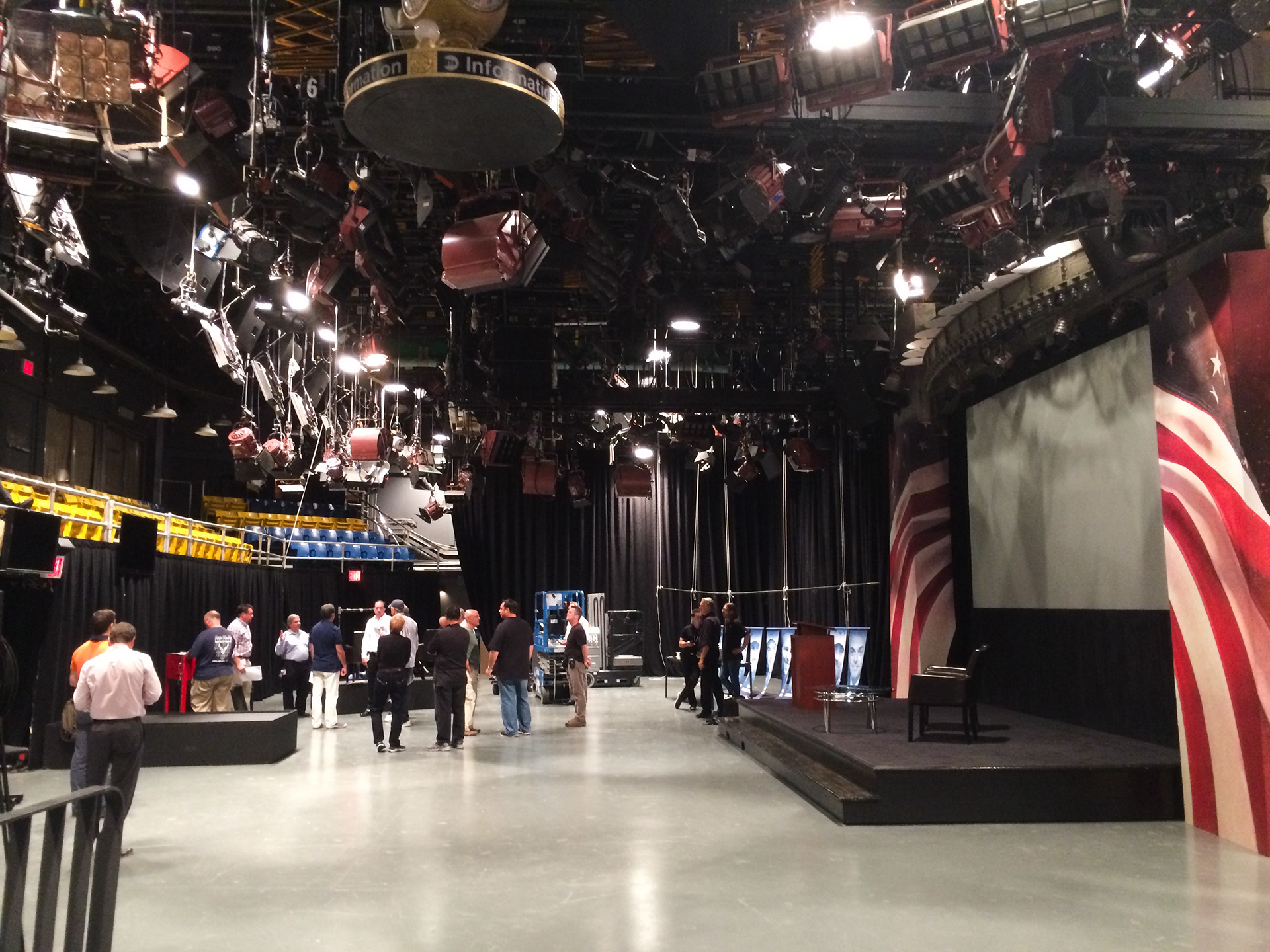 Vantage from right side of studio before audience chairs are installed