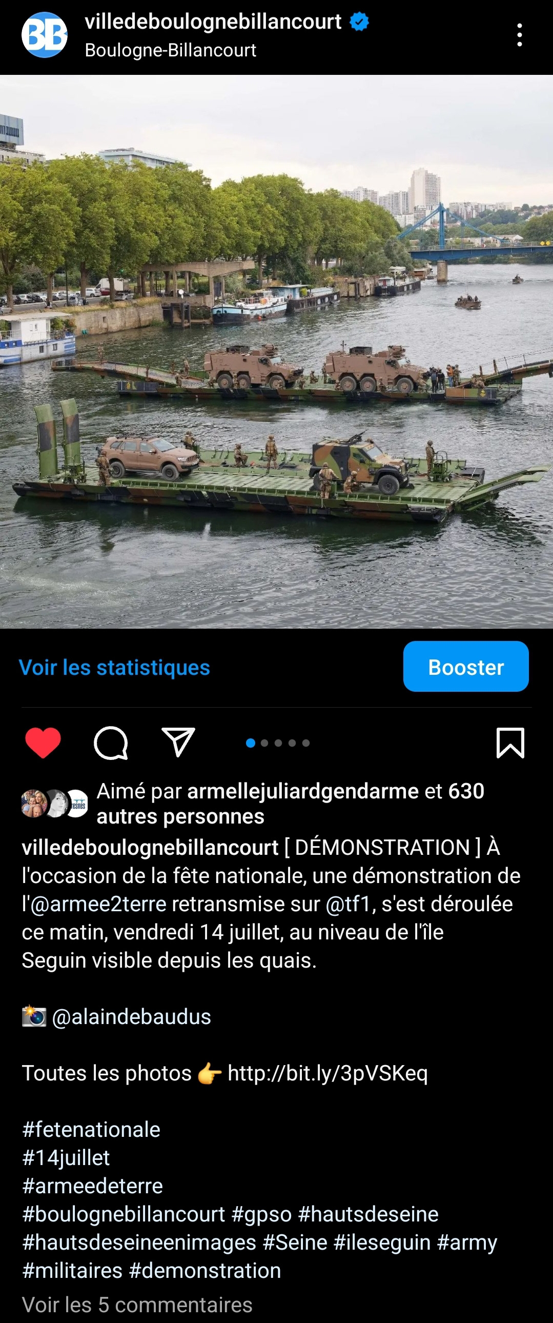 Instagram - Exercice militaire 2023