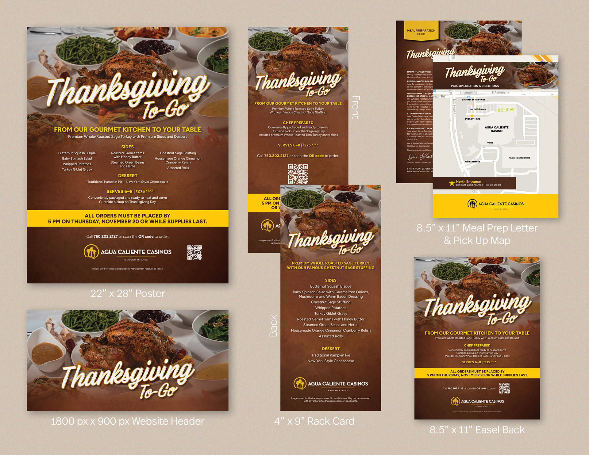 Thanksgiving To-Go Campaign for Agua Caliente Casino Rancho Mirage