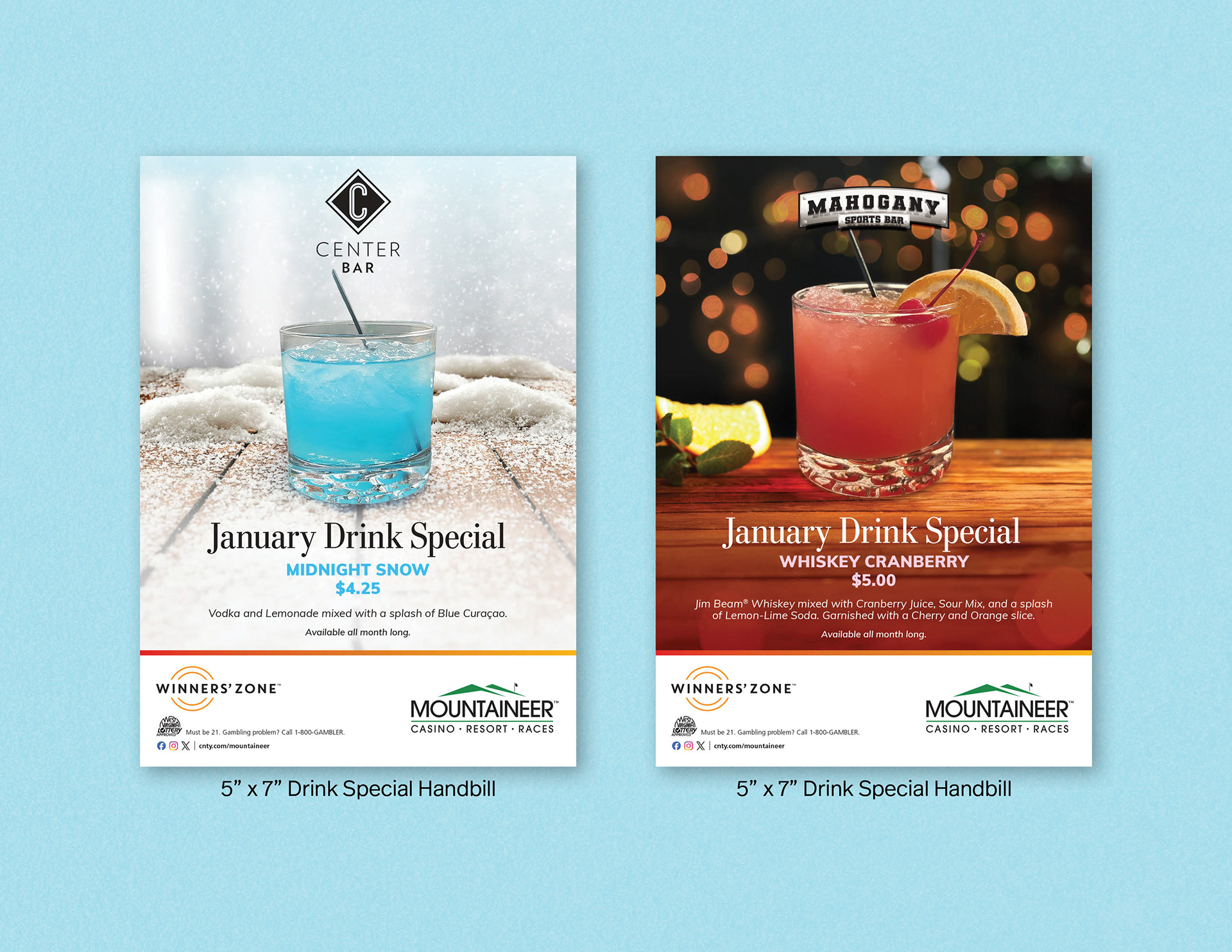 Mountaineer Casino Resort January Drink Specials