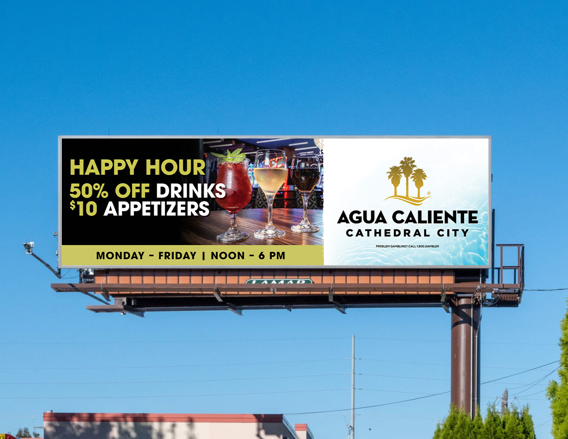 Outdoor Billboard for Happy Hour Specials